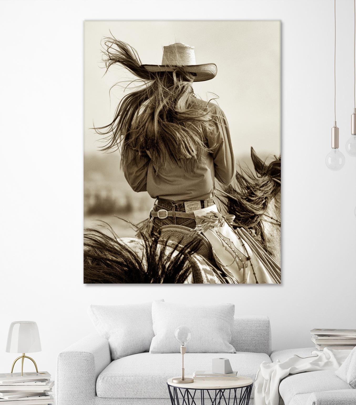 Cowgirl by Lisa Dearing on GIANT ART - beige country look