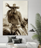 Cowgirl by Lisa Dearing on GIANT ART - beige country look
