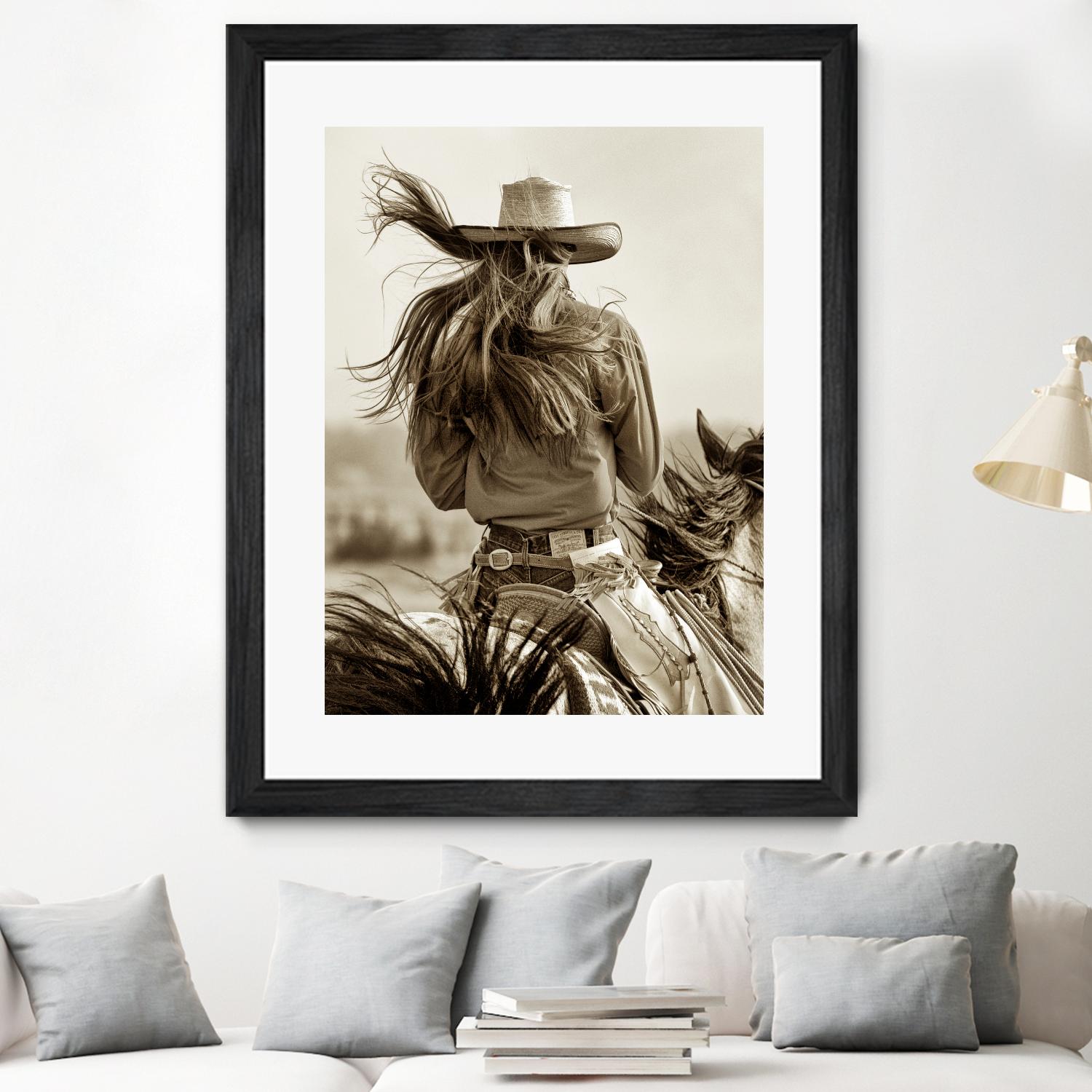 Cowgirl by Lisa Dearing on GIANT ART - beige country look
