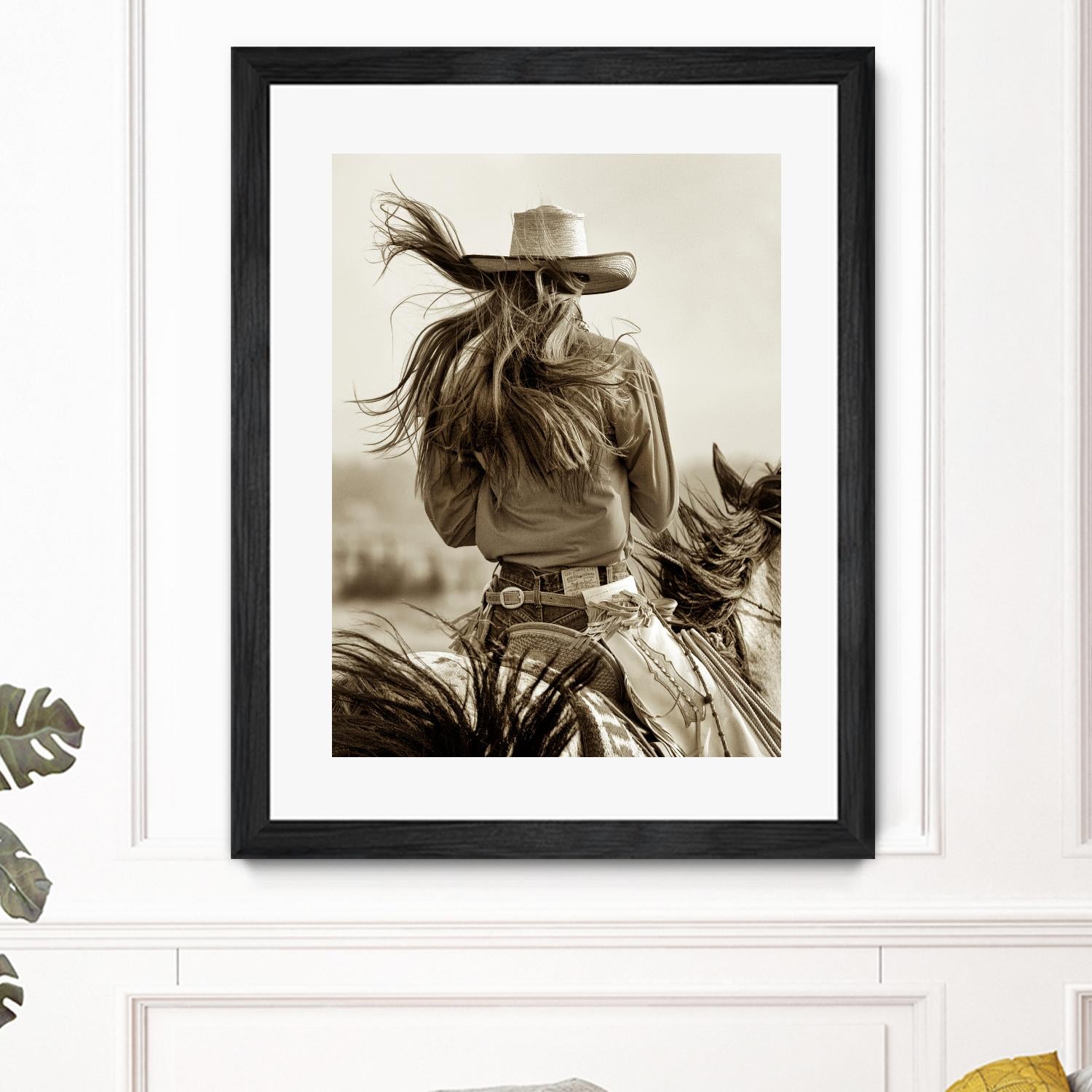 Cowgirl by Lisa Dearing on GIANT ART - beige country look