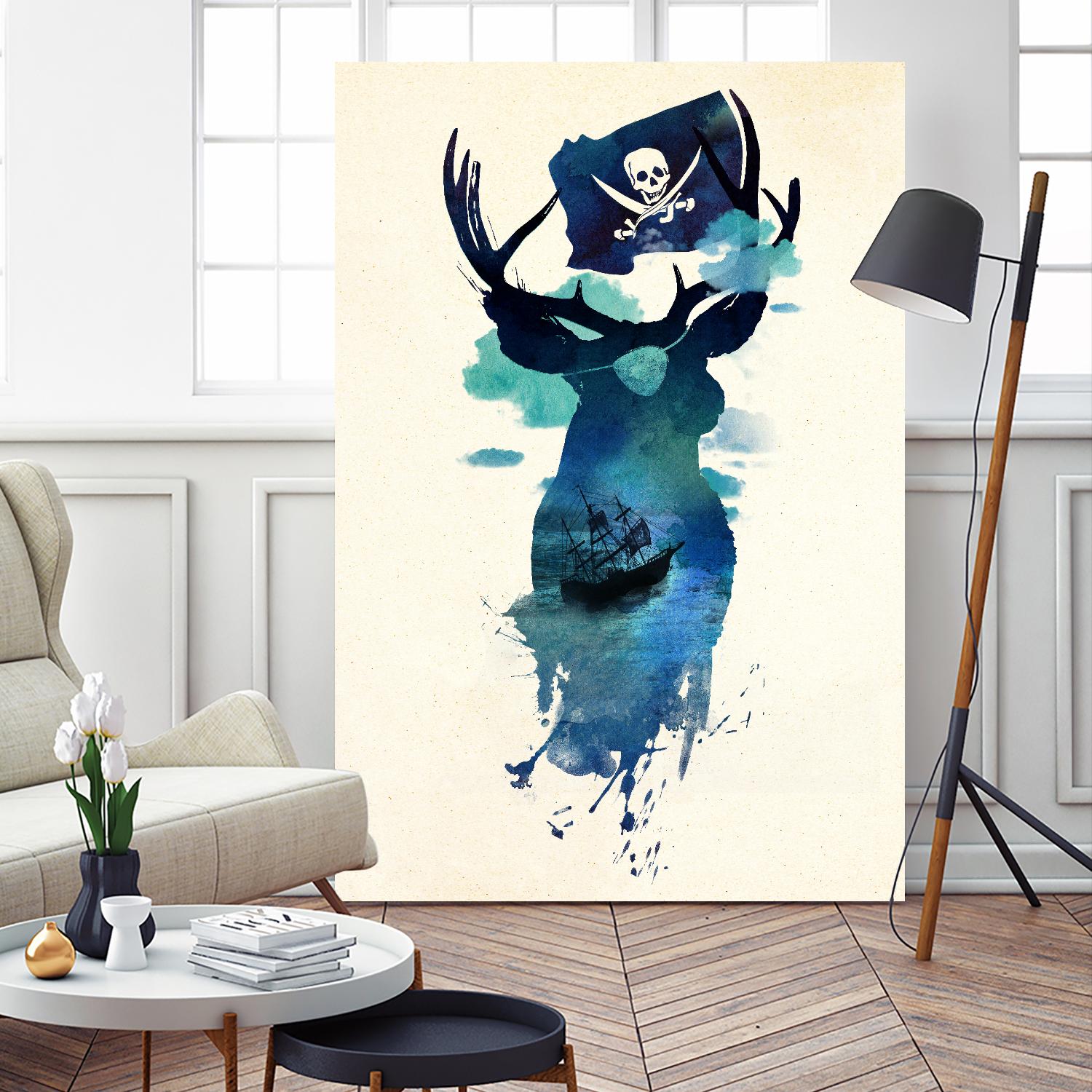 Captain Hook by Robert Farkas on GIANT ART - beige city scene