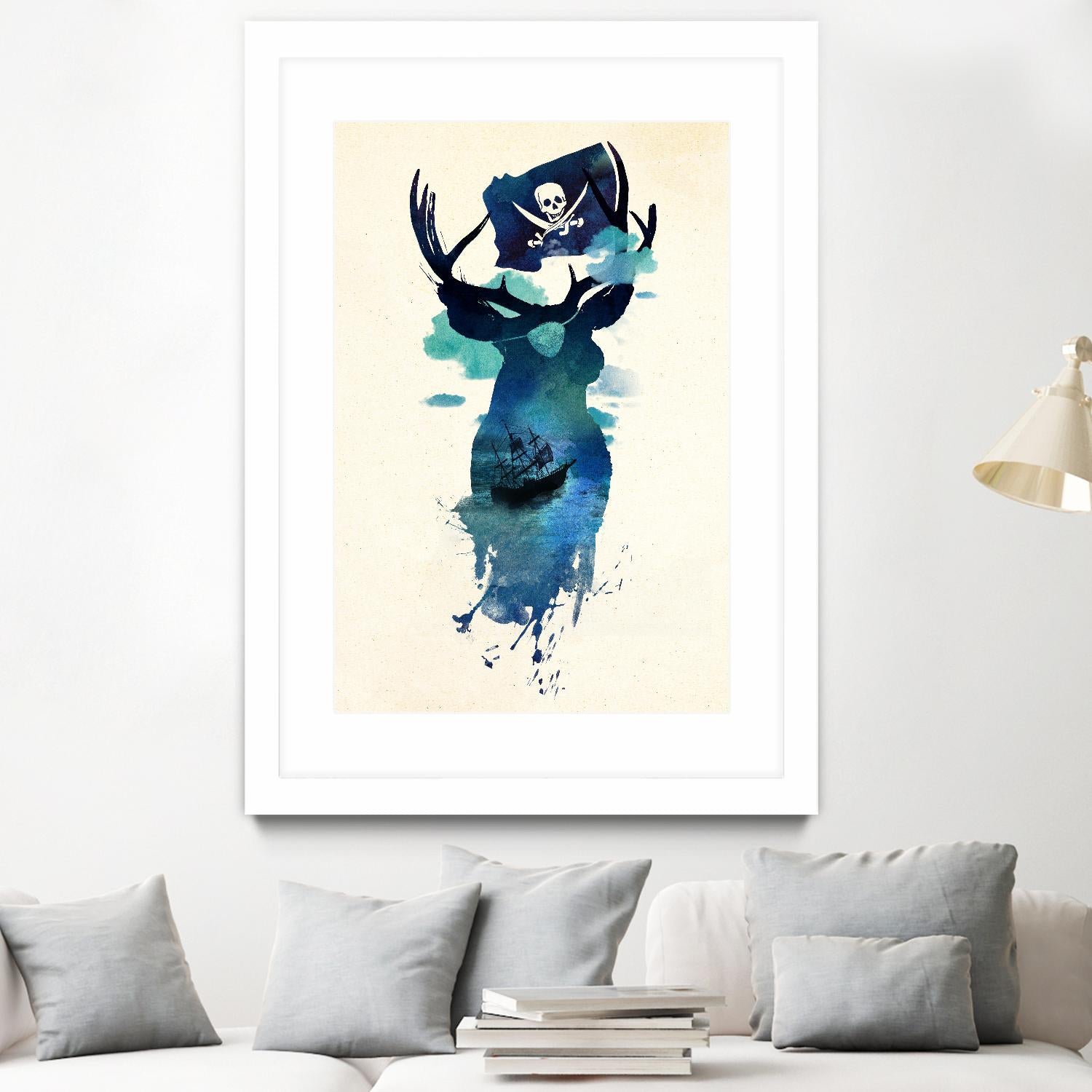 Captain Hook by Robert Farkas on GIANT ART - beige city scene