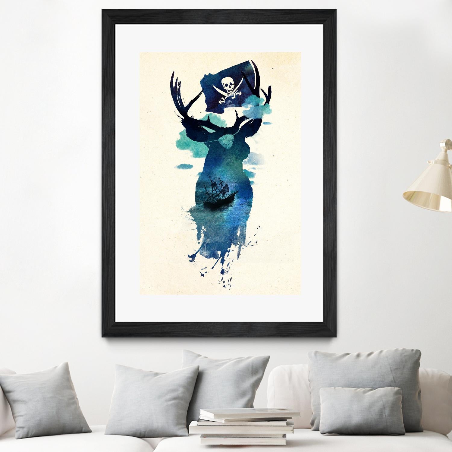 Captain Hook by Robert Farkas on GIANT ART - beige city scene