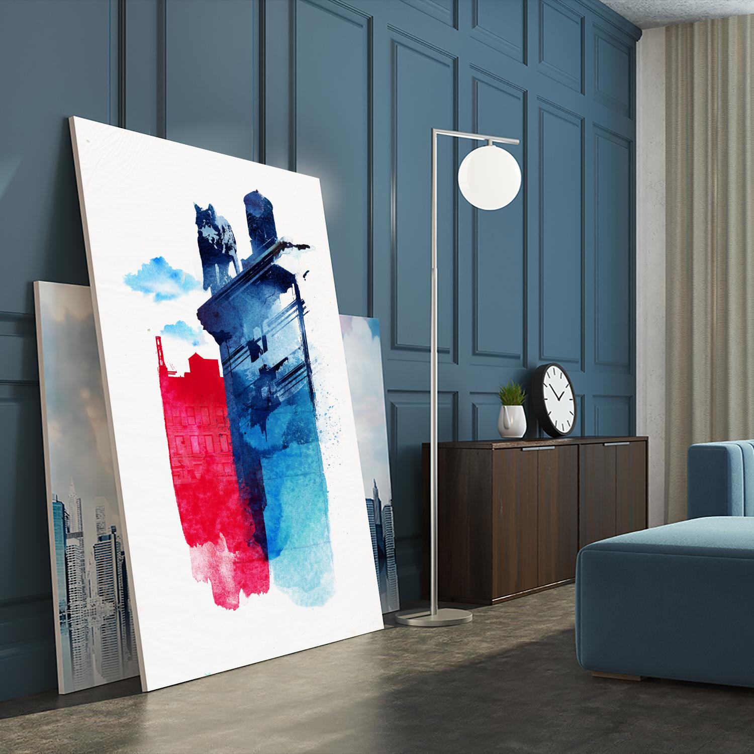 This is my Town by Robert Farkas on GIANT ART - pink city scene