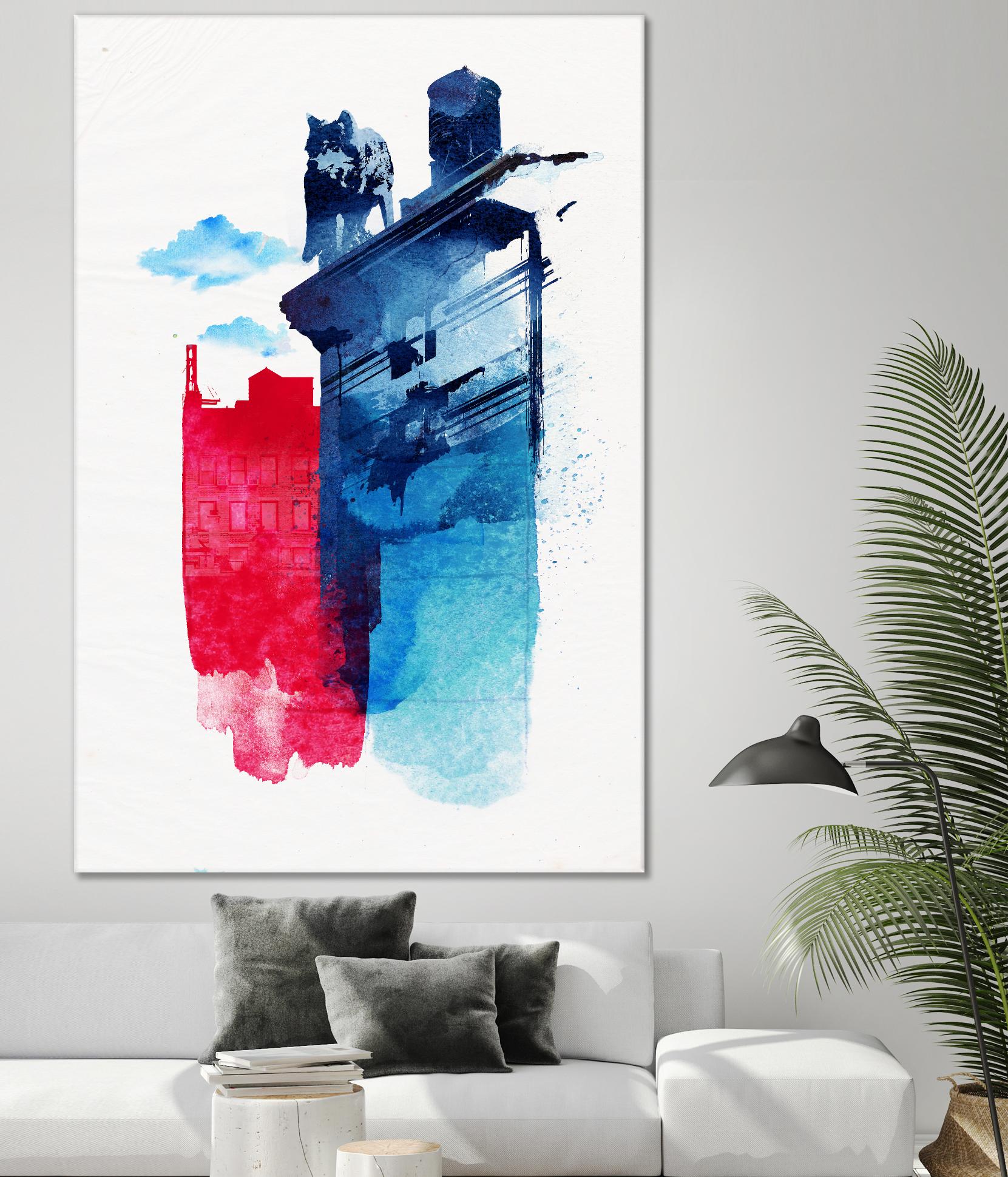 This is my Town by Robert Farkas on GIANT ART - pink city scene