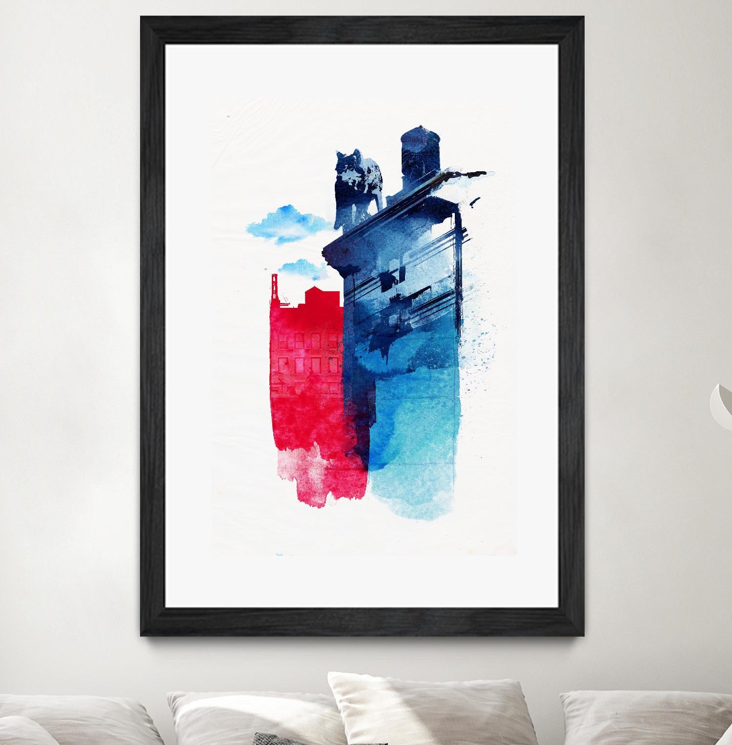 This is my Town by Robert Farkas on GIANT ART - pink city scene