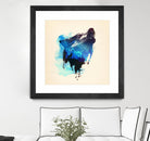 Alone as a Wolf by Robert Farkas on GIANT ART - blue animals