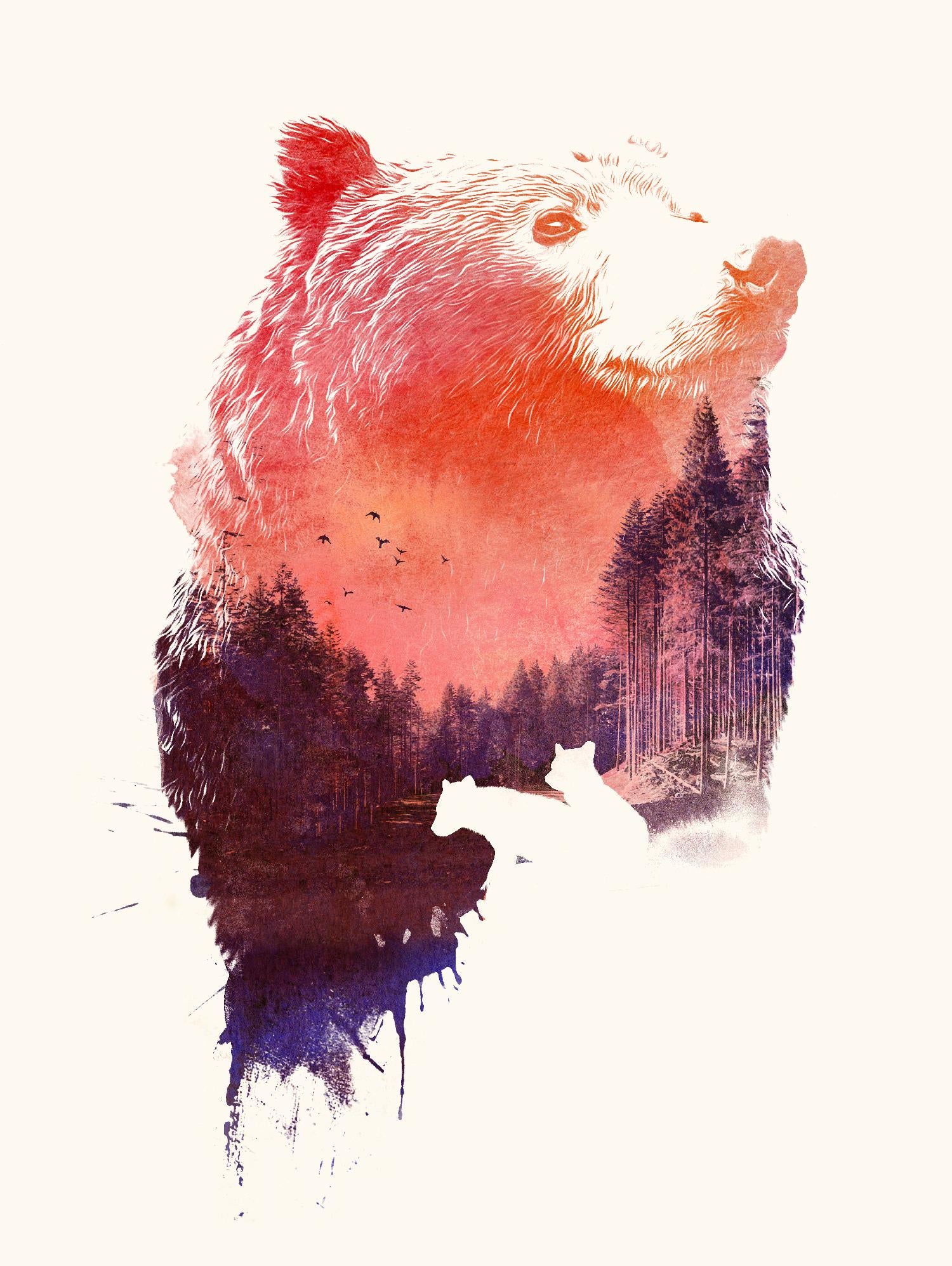 Love Forever by Robert Farkas on GIANT ART - purple animals