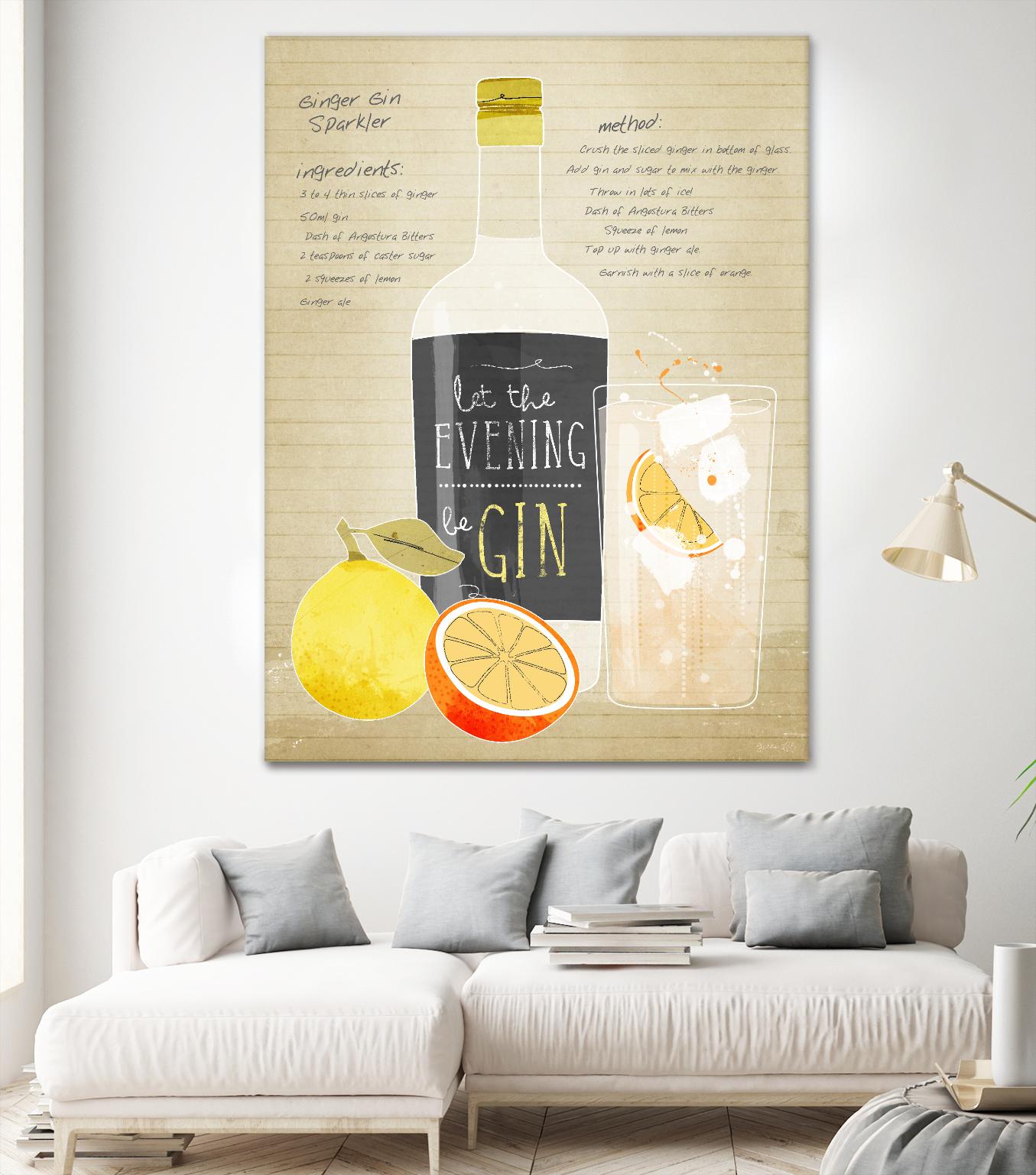 Ginger Gin Sparkler by Green Lili on GIANT ART - multicolor cuisine