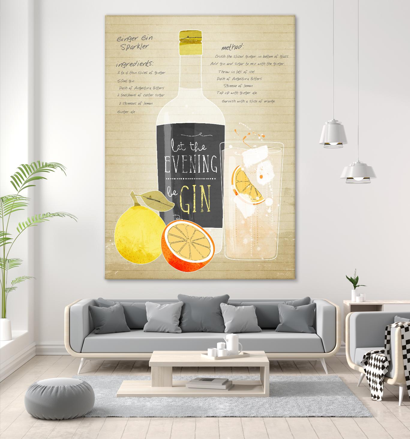 Ginger Gin Sparkler by Green Lili on GIANT ART - multicolor cuisine