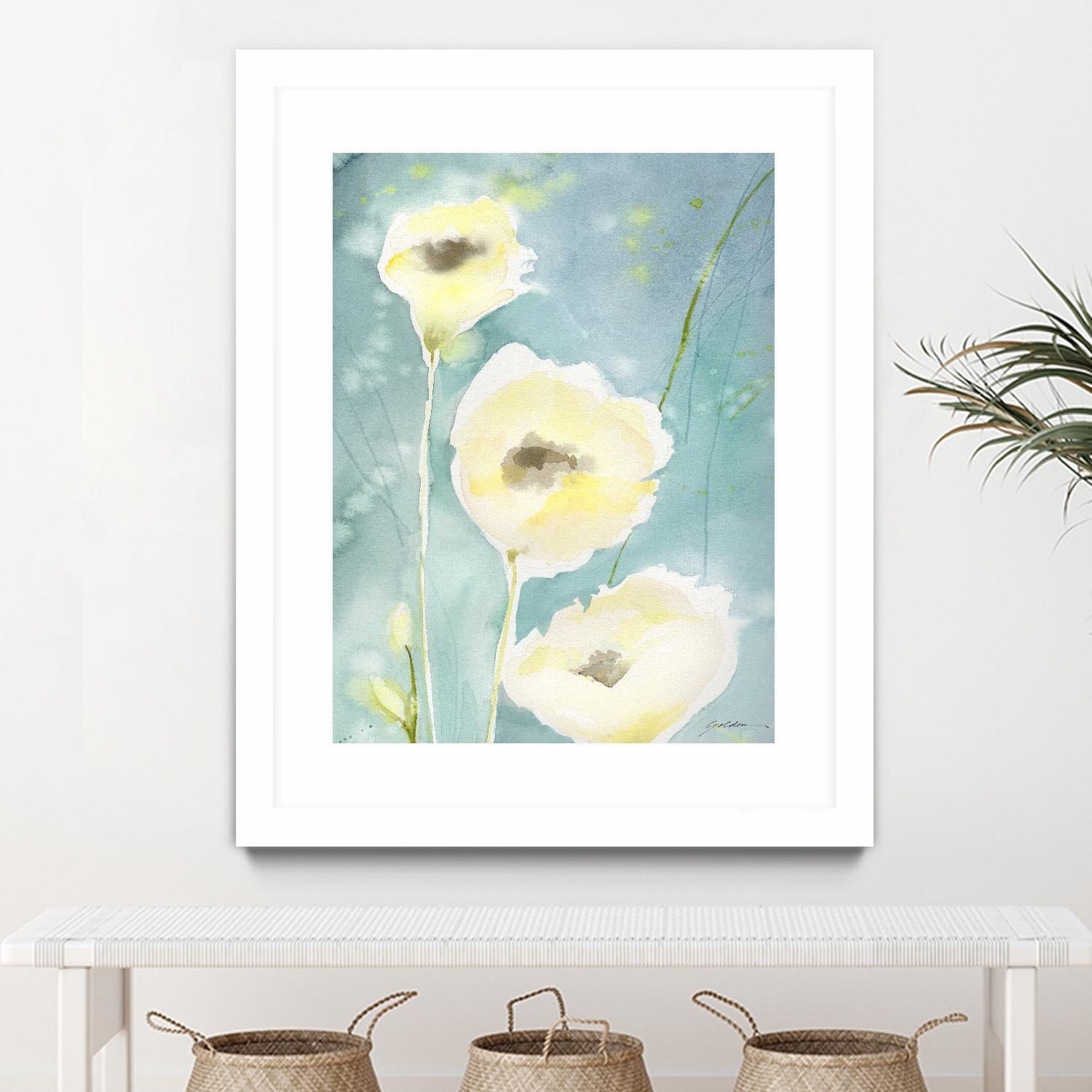 Teal Tones by Sheila Golden on GIANT ART - multicolor contemporary; floral/still life