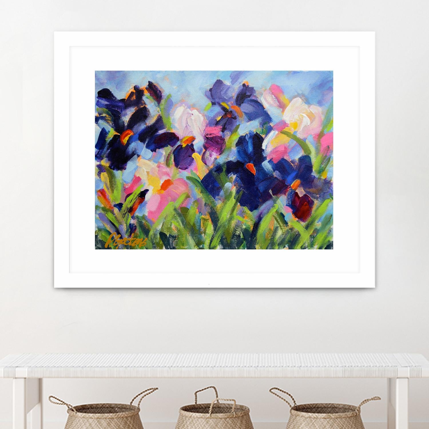 The Iris Show by Pamela Gatens on GIANT ART - multicolor floral/still life; contemporary