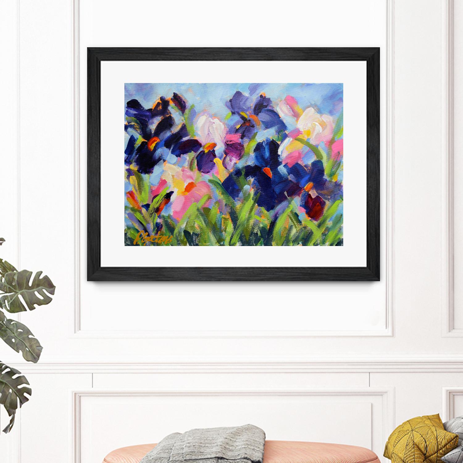 The Iris Show by Pamela Gatens on GIANT ART - multicolor floral/still life; contemporary