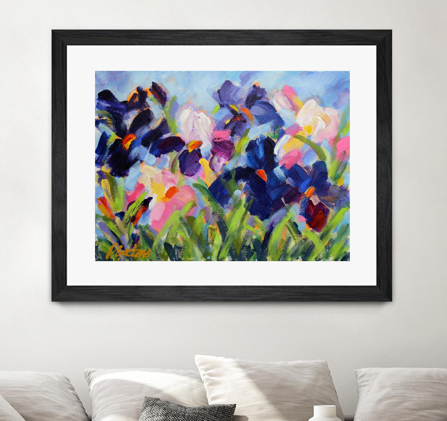 The Iris Show by Pamela Gatens on GIANT ART - multicolor floral/still life; contemporary