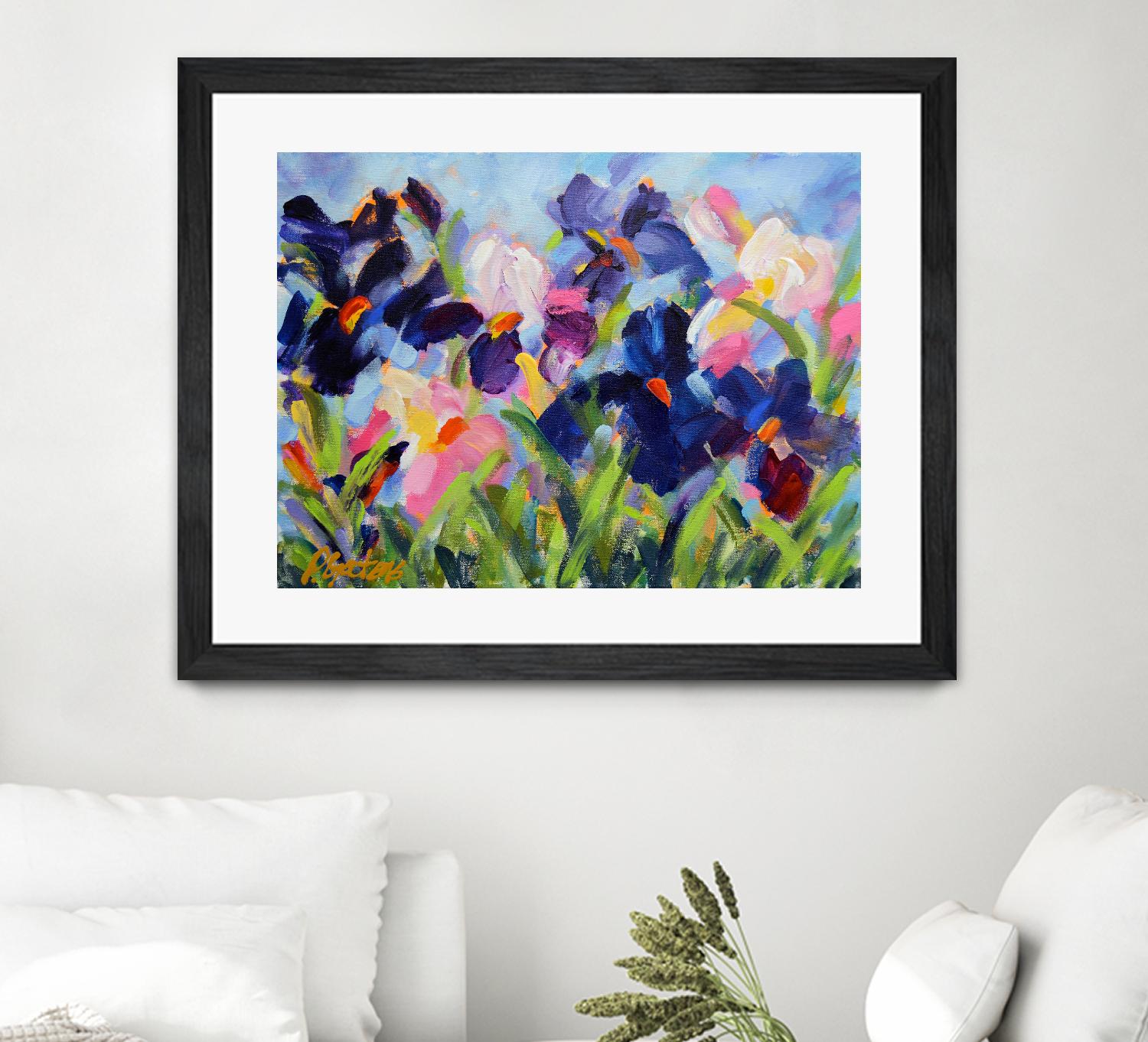The Iris Show by Pamela Gatens on GIANT ART - multicolor floral/still life; contemporary