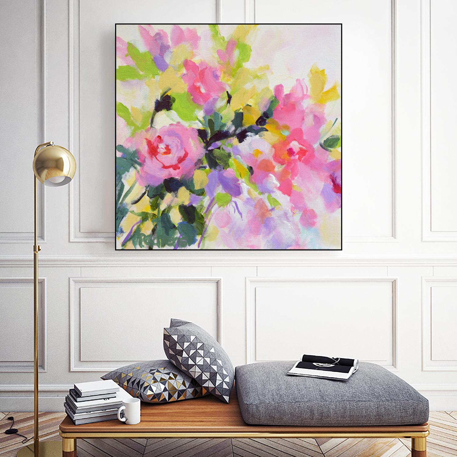 Wild Rose Garden by Pamela Gatens on GIANT ART - multicolor floral/still life; contemporary