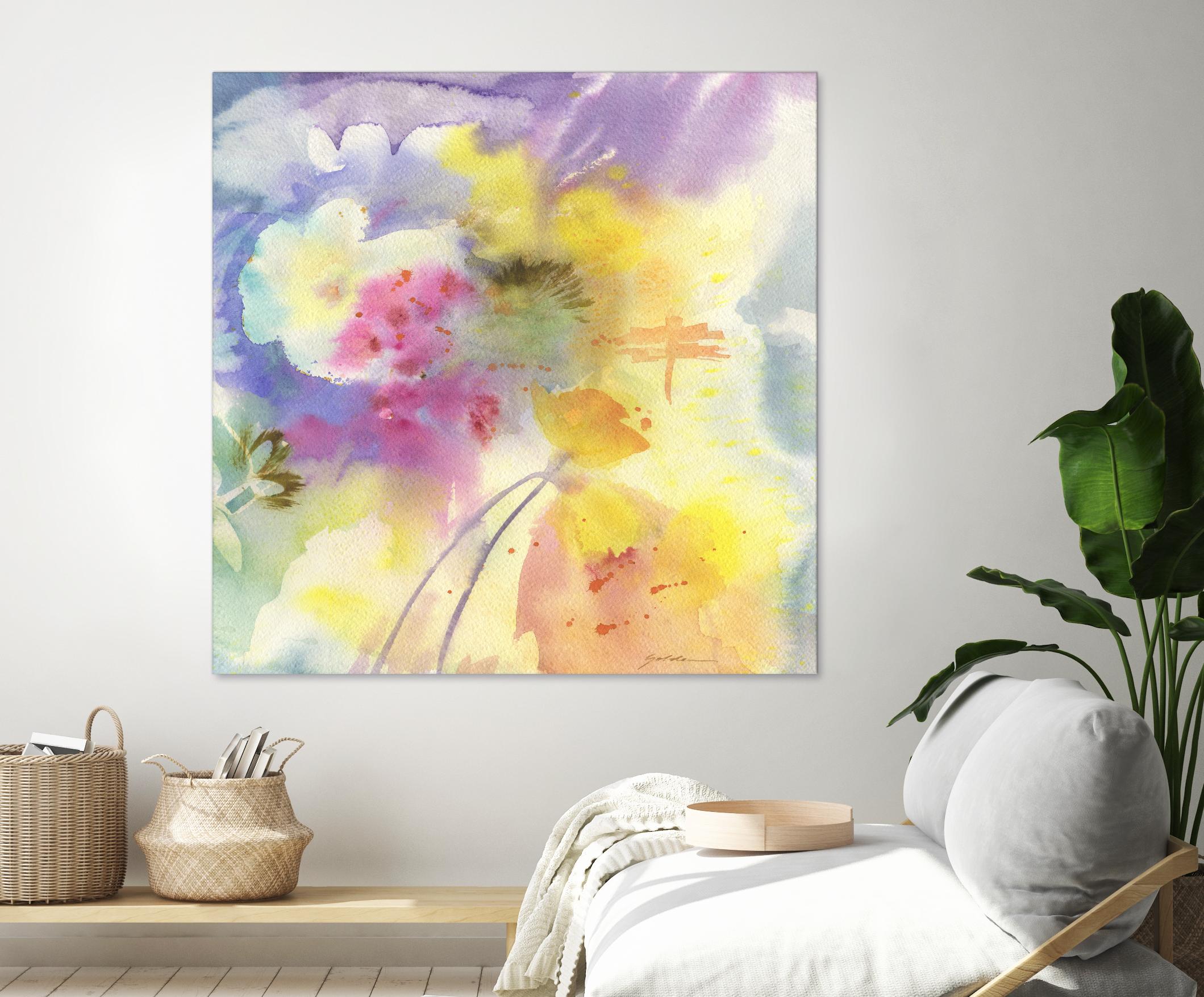 Dragonfly by Sheila Golden on GIANT ART - multicolor floral/still life; contemporary