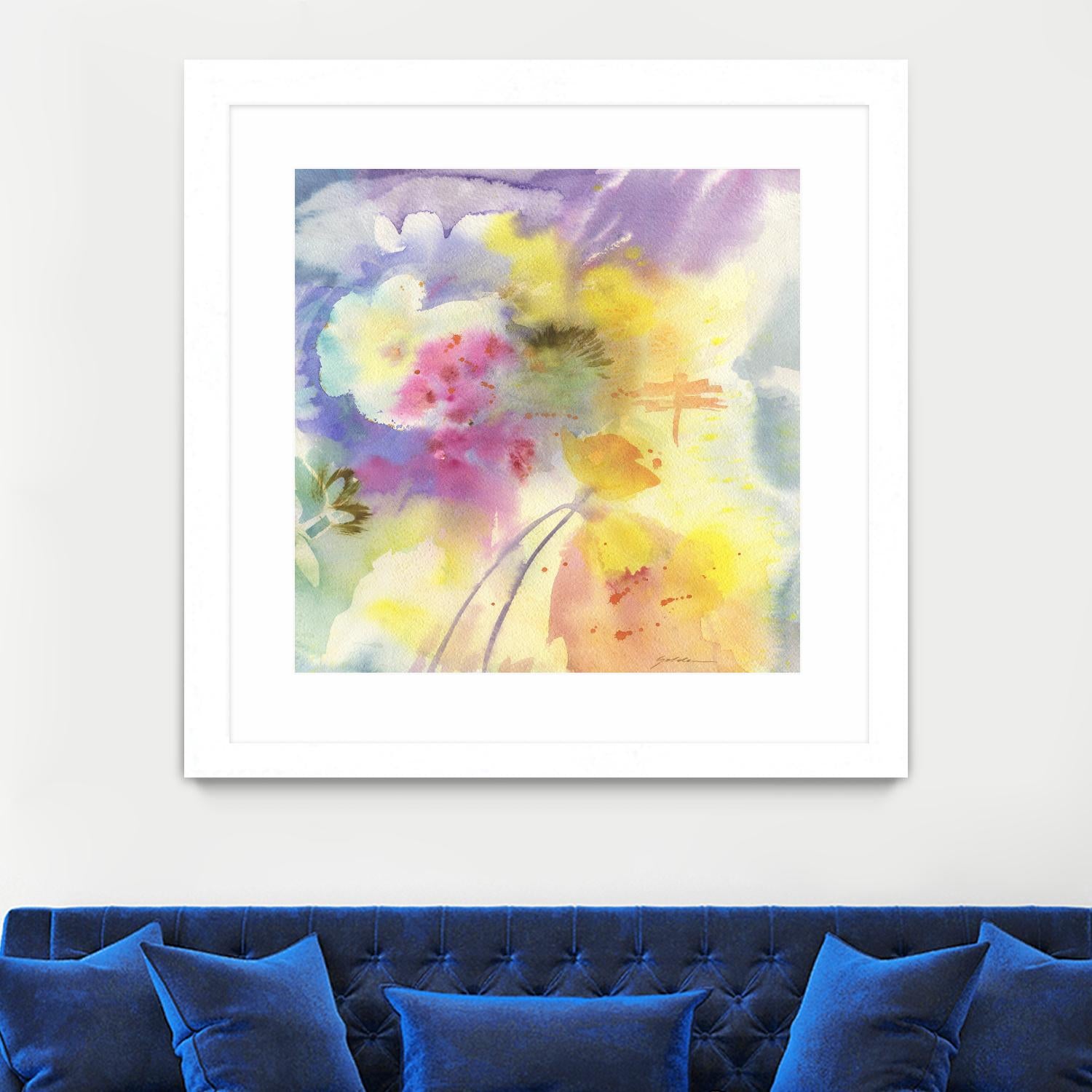 Dragonfly by Sheila Golden on GIANT ART - multicolor floral/still life; contemporary