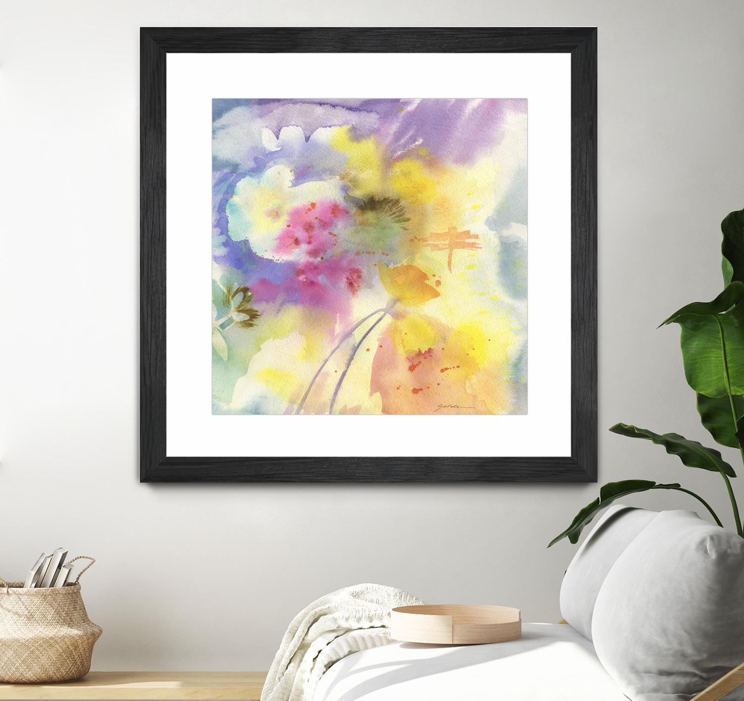 Dragonfly by Sheila Golden on GIANT ART - multicolor floral/still life; contemporary