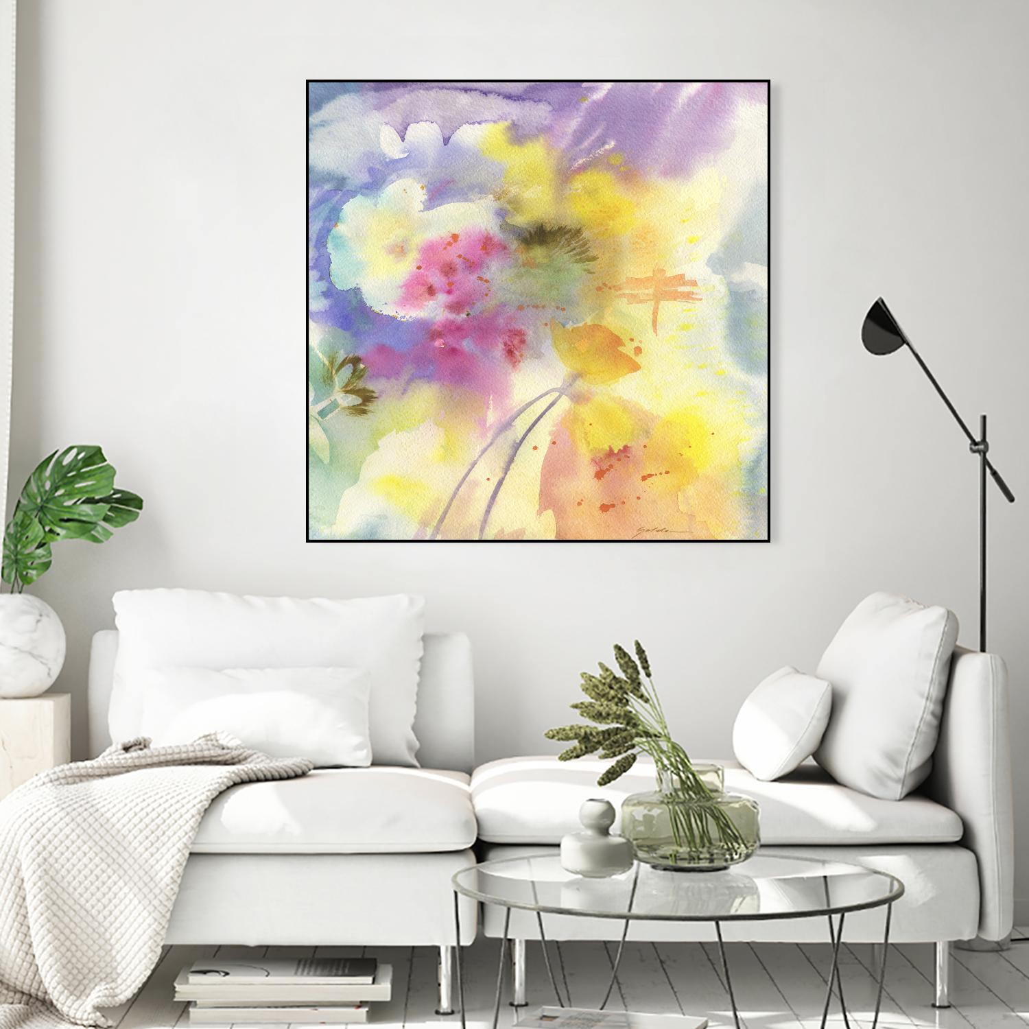 Dragonfly by Sheila Golden on GIANT ART - multicolor floral/still life; contemporary