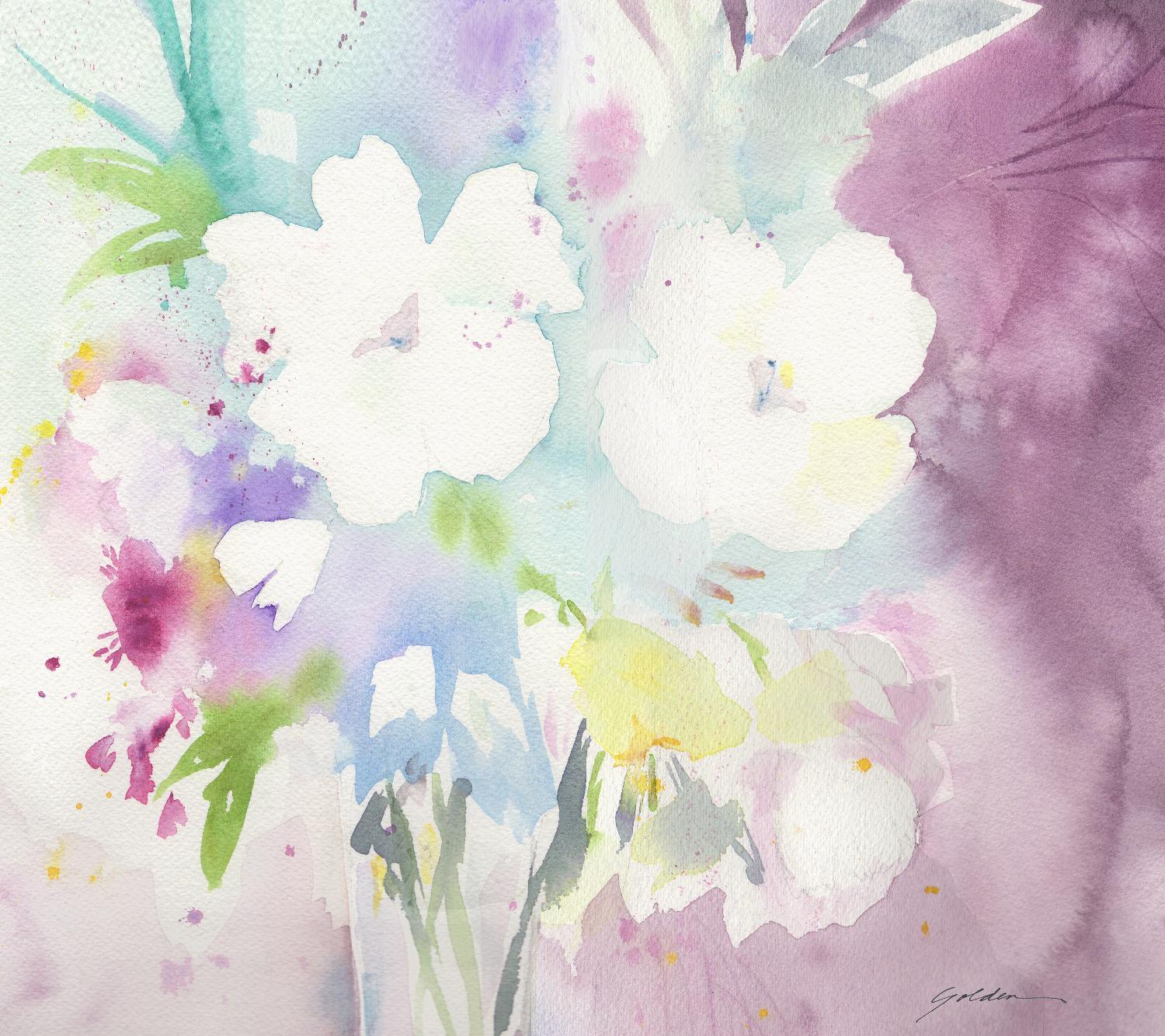 Serenity by Sheila Golden on GIANT ART - multicolor floral/still life; contemporary