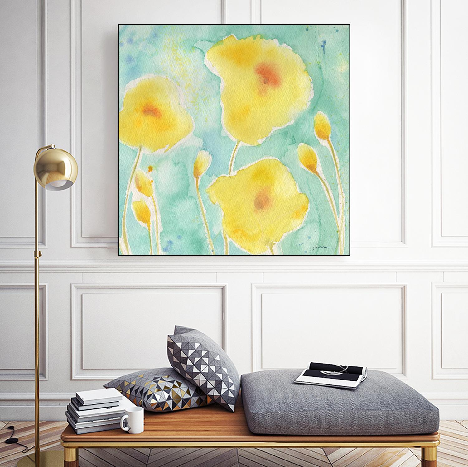 Summer Rain #3 by Sheila Golden on GIANT ART - multicolor floral/still life; contemporary
