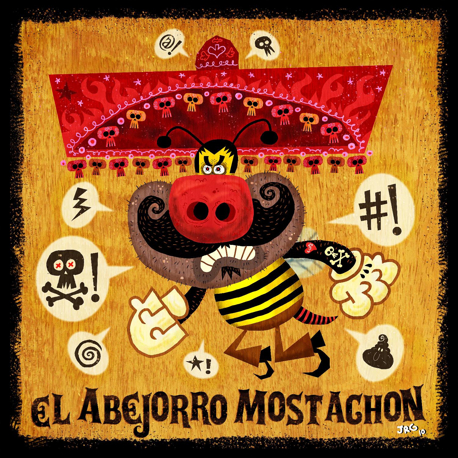 Abejorro Mostachon by Jorge R. Gutierrez on GIANT ART - multicolor ethnic; urban/pop surrealism