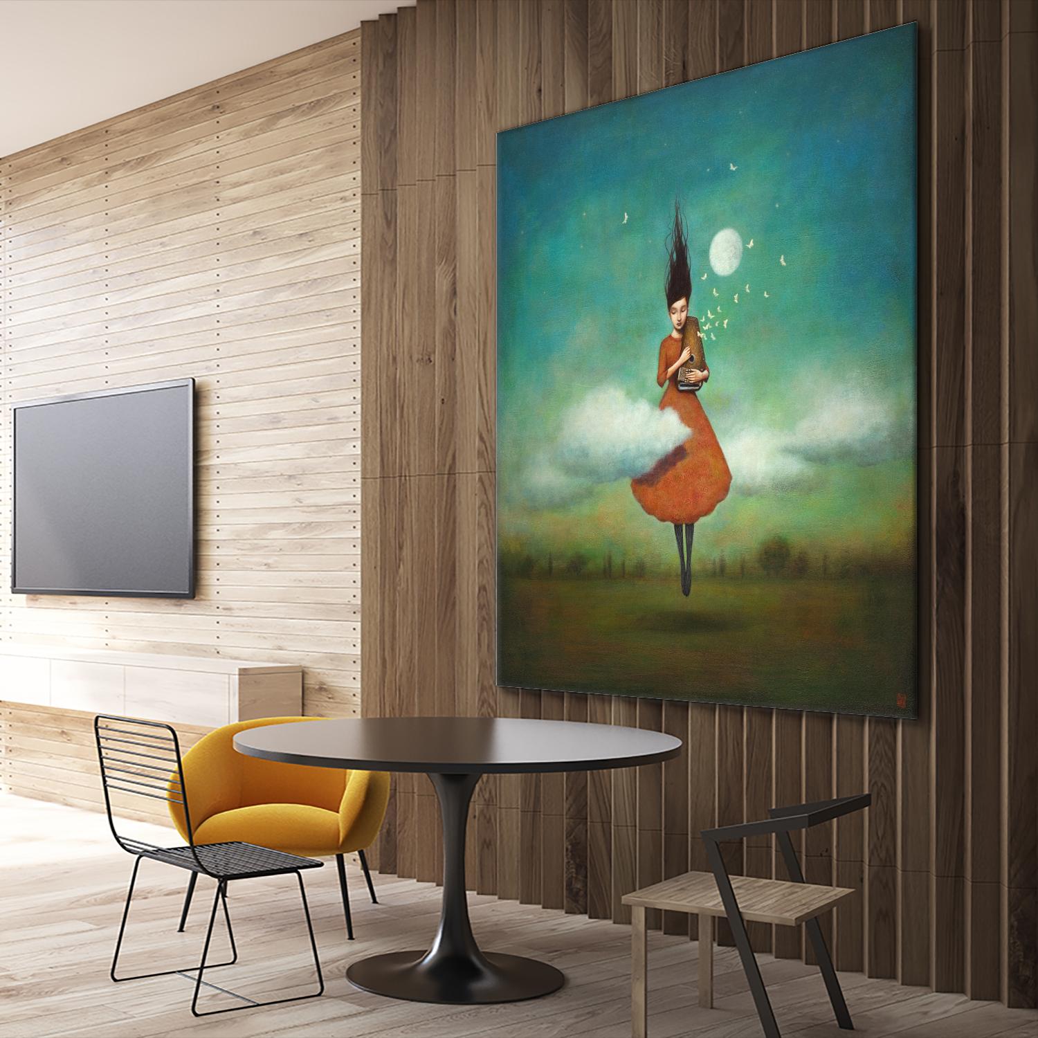 High Notes for Low Cloud by Duy Huynh on GIANT ART - green fantastic