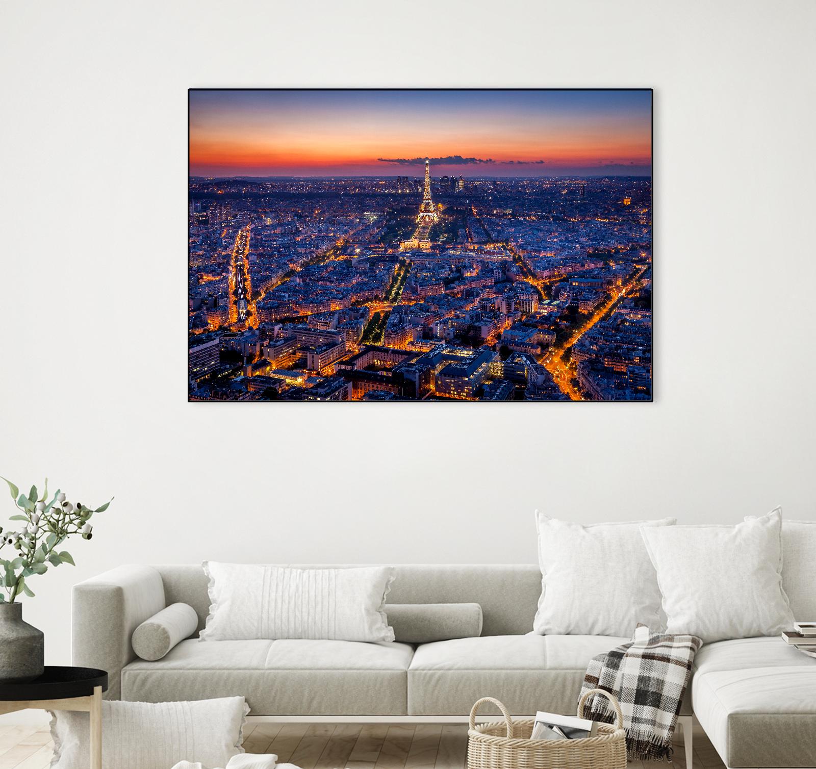 City Lights by H.J. Herrera on GIANT ART - orange city scene