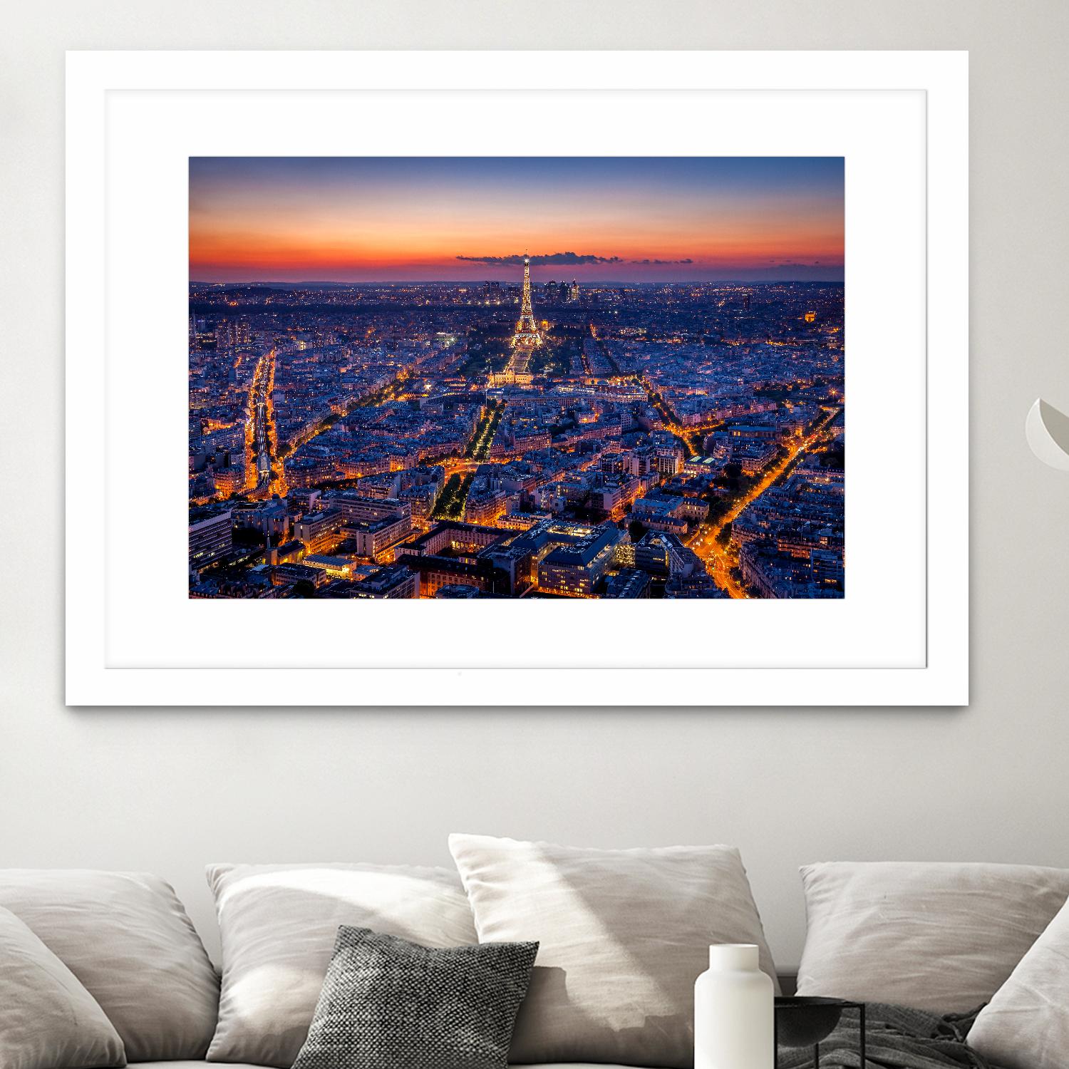 City Lights by H.J. Herrera on GIANT ART - orange city scene