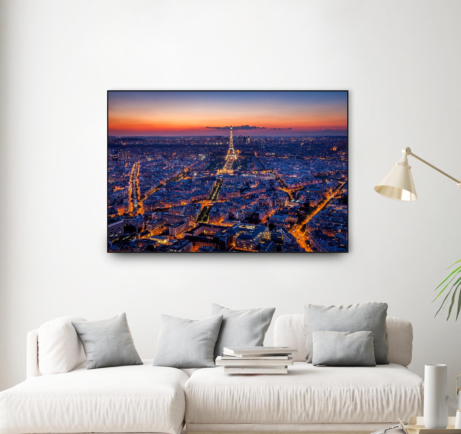 City Lights by H.J. Herrera on GIANT ART - orange city scene