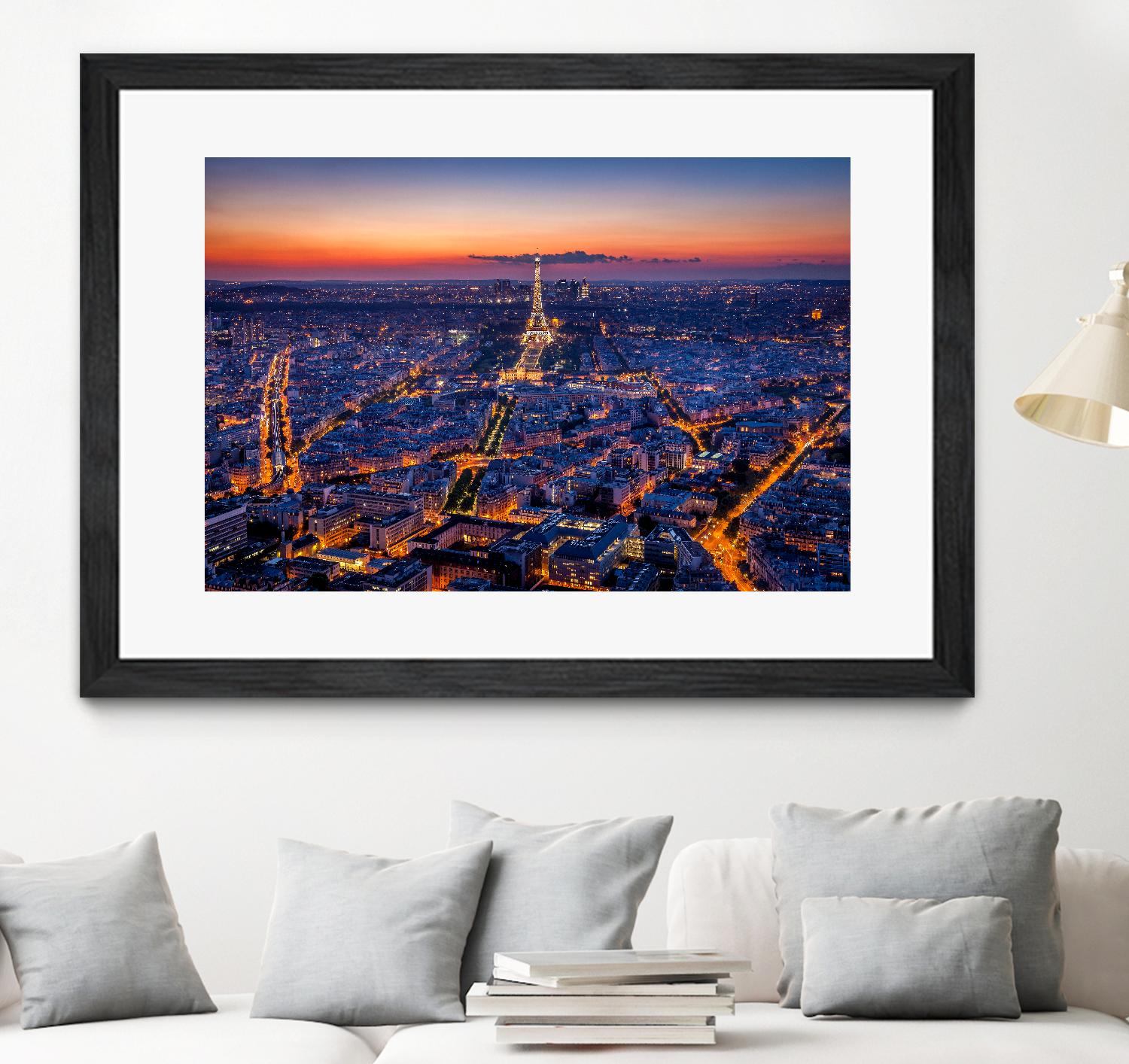 City Lights by H.J. Herrera on GIANT ART - orange city scene