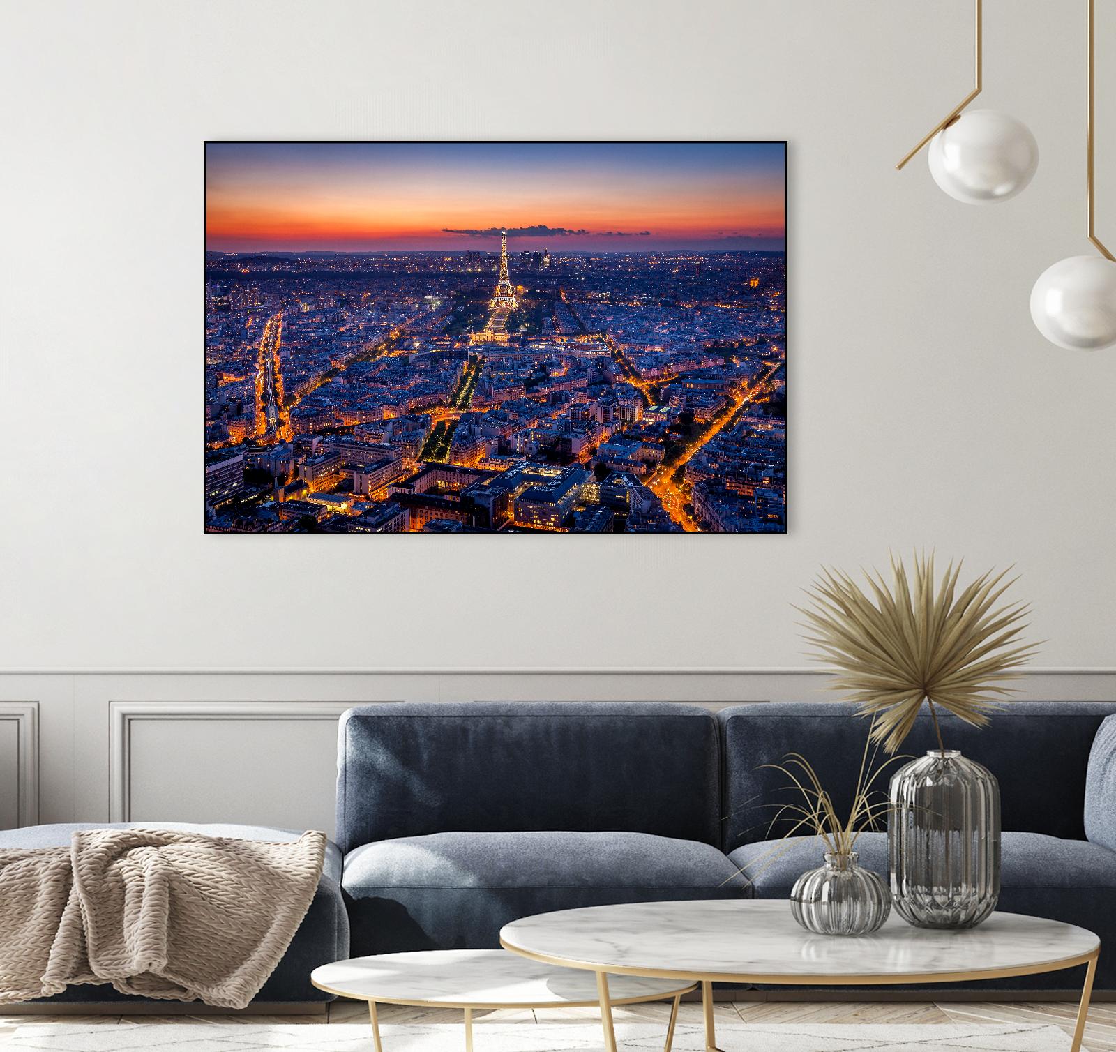 City Lights by H.J. Herrera on GIANT ART - orange city scene