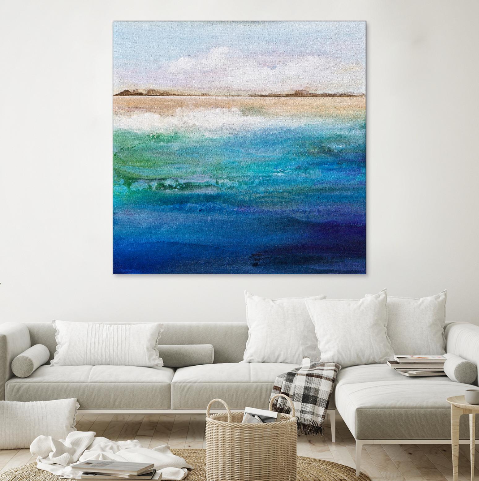 Shoreline by Karen Hale on GIANT ART - multicolor coastal; landscapes