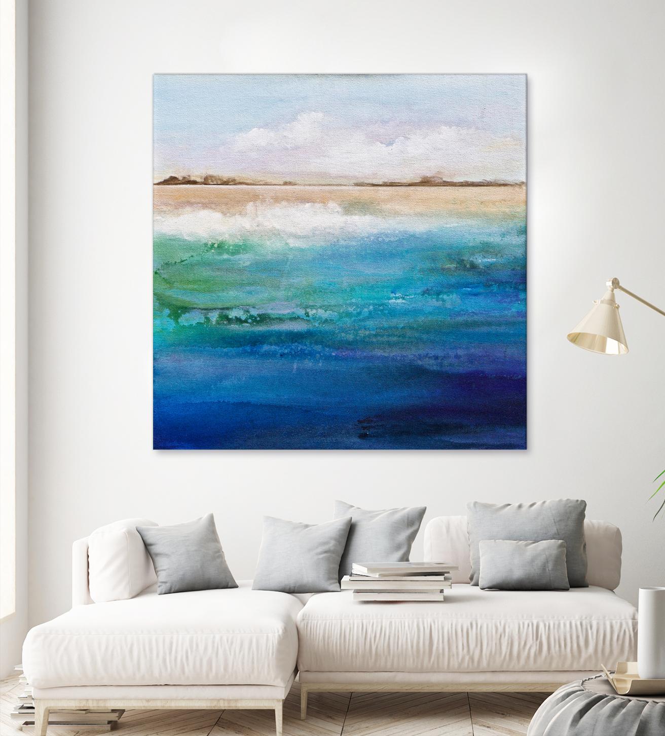 Shoreline by Karen Hale on GIANT ART - multicolor coastal; landscapes