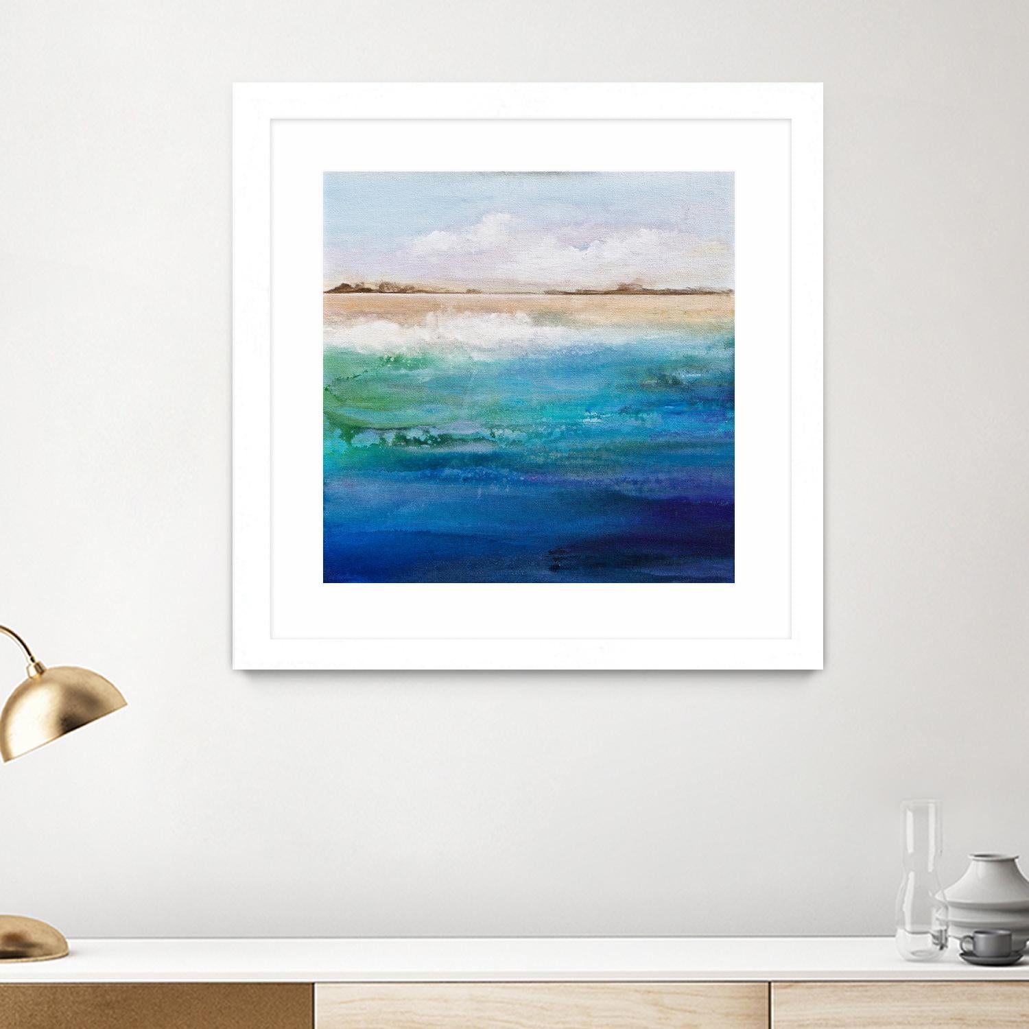 Shoreline by Karen Hale on GIANT ART - multicolor coastal; landscapes