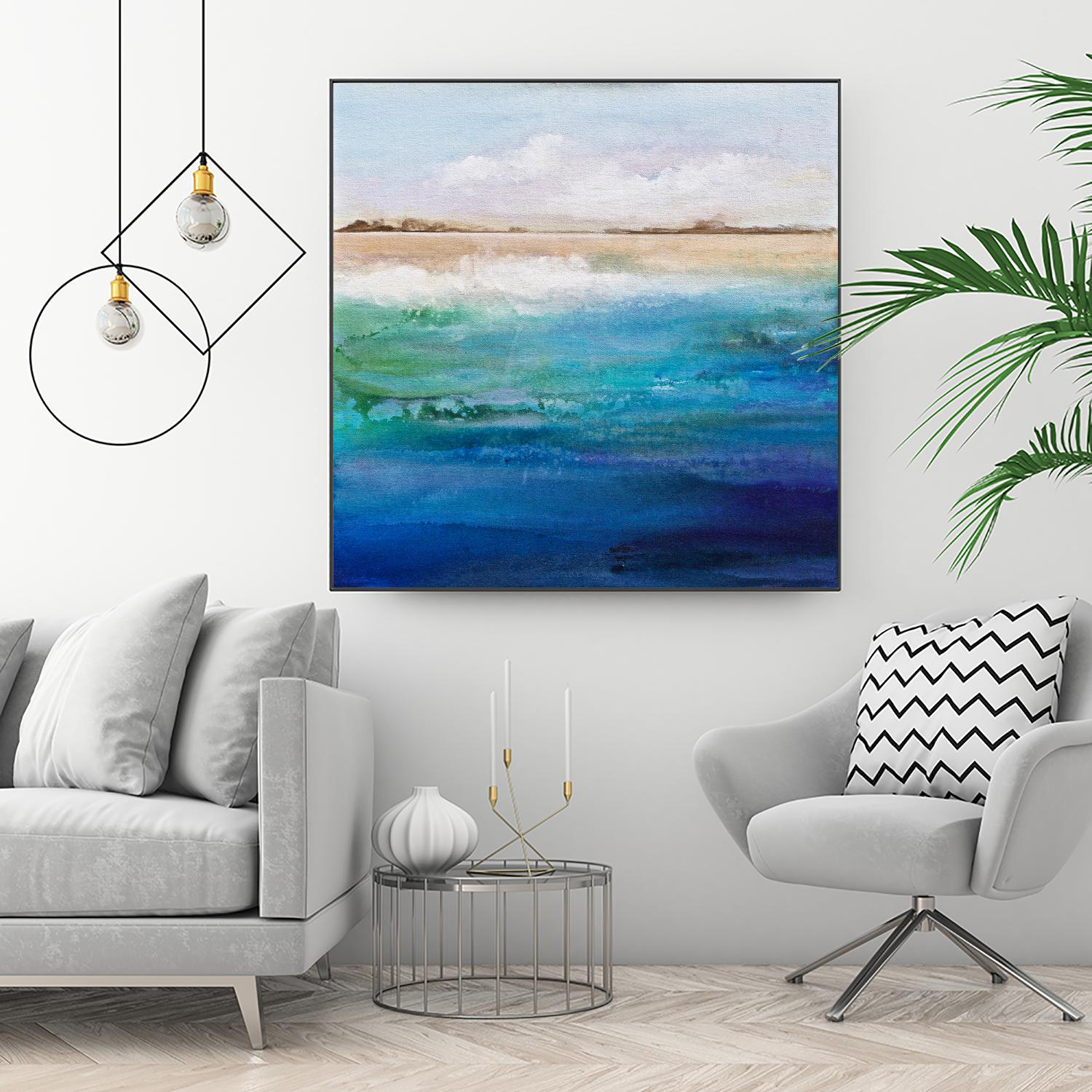 Shoreline by Karen Hale on GIANT ART - multicolor coastal; landscapes
