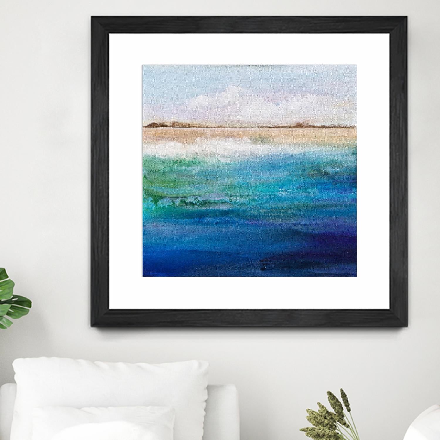 Shoreline by Karen Hale on GIANT ART - multicolor coastal; landscapes