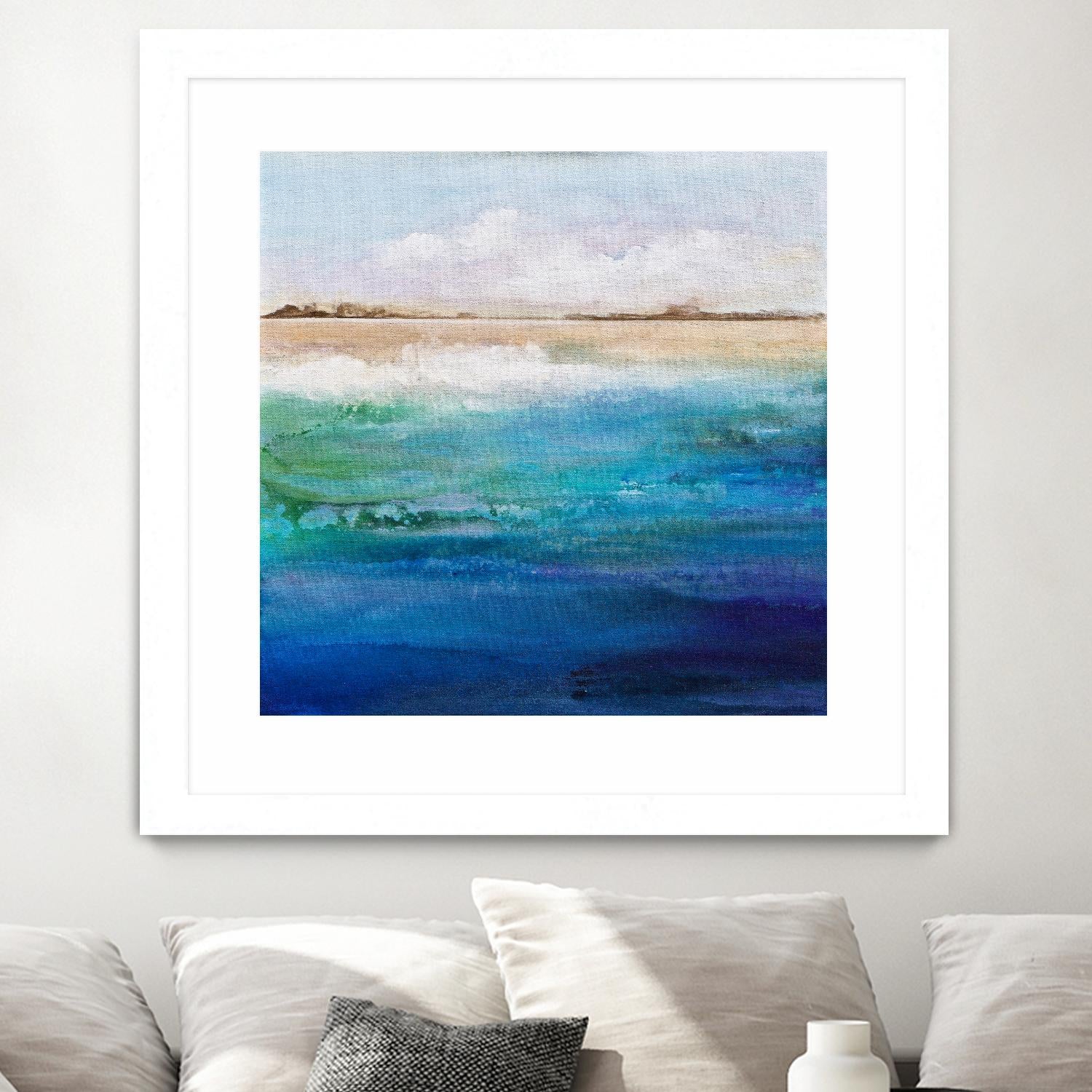 Shoreline by Karen Hale on GIANT ART - multicolor coastal; landscapes