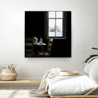 Pause by Karen Hollingsworth on GIANT ART - multi floral/still life, landscapes, chairs, coffee, farms, interiors, snow, winter, country/rural