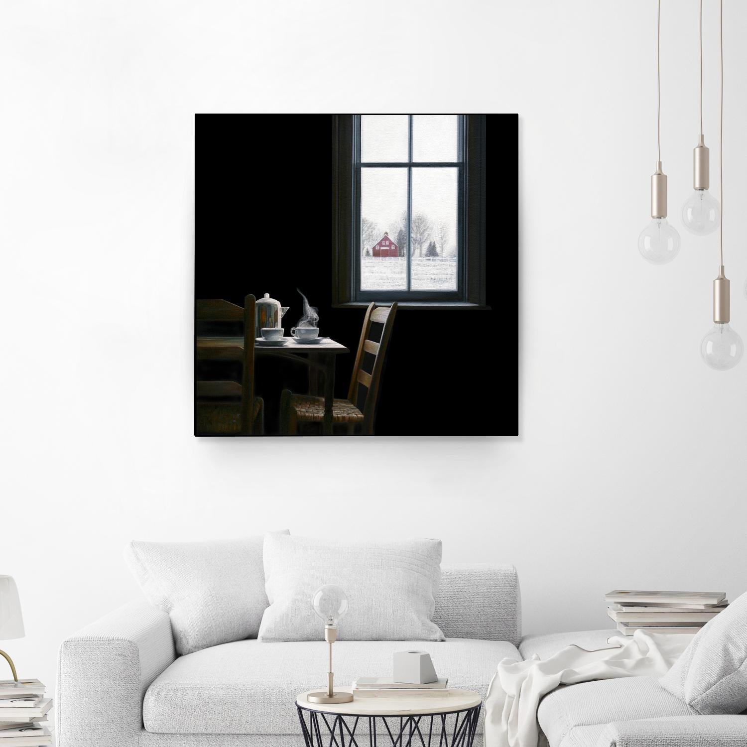 Pause by Karen Hollingsworth on GIANT ART - multi floral/still life, landscapes, chairs, coffee, farms, interiors, snow, winter, country/rural