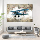 Biplane 1 by GraphINC Studio on GIANT ART - multicolor vintage