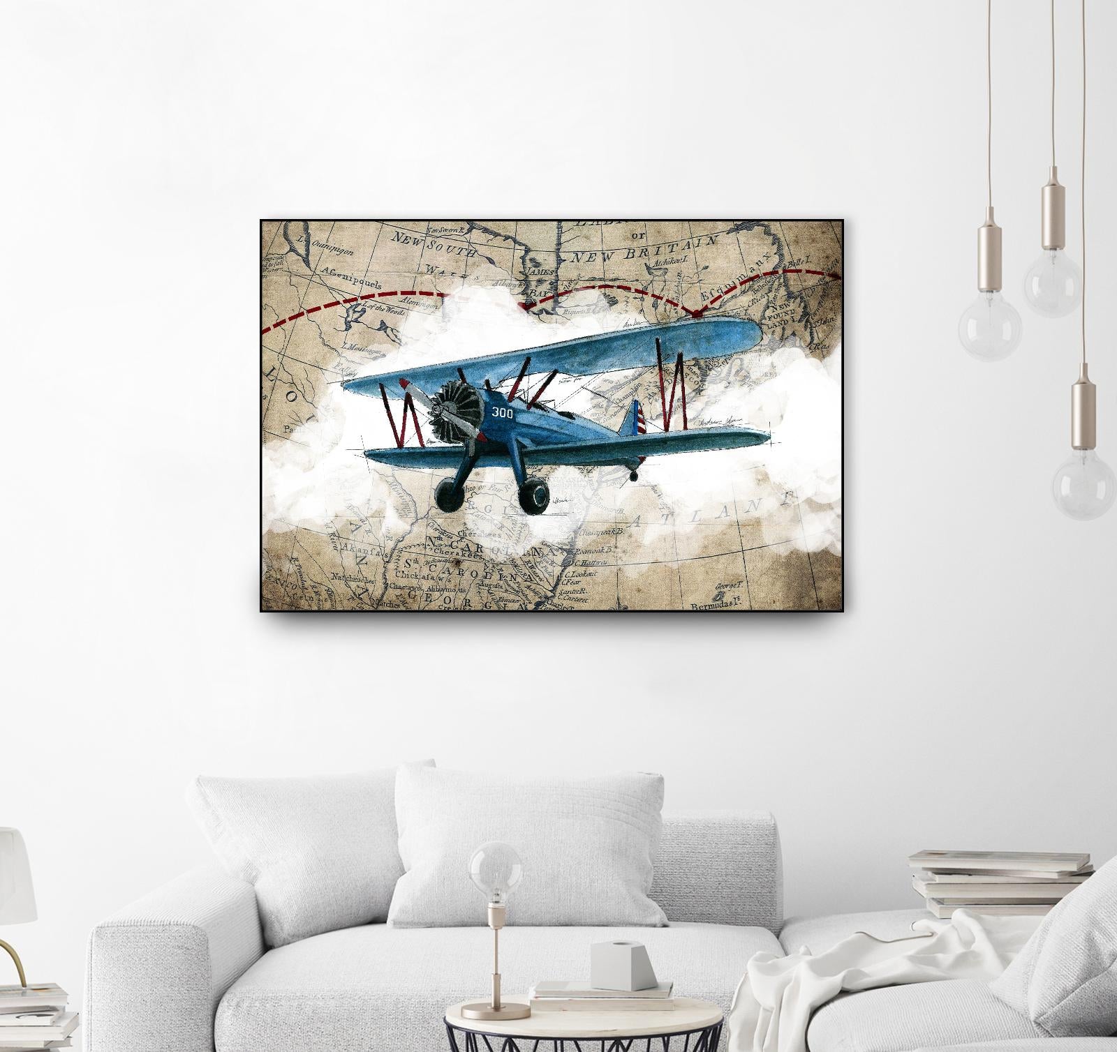 Biplane 1 by GraphINC Studio on GIANT ART - multicolor vintage