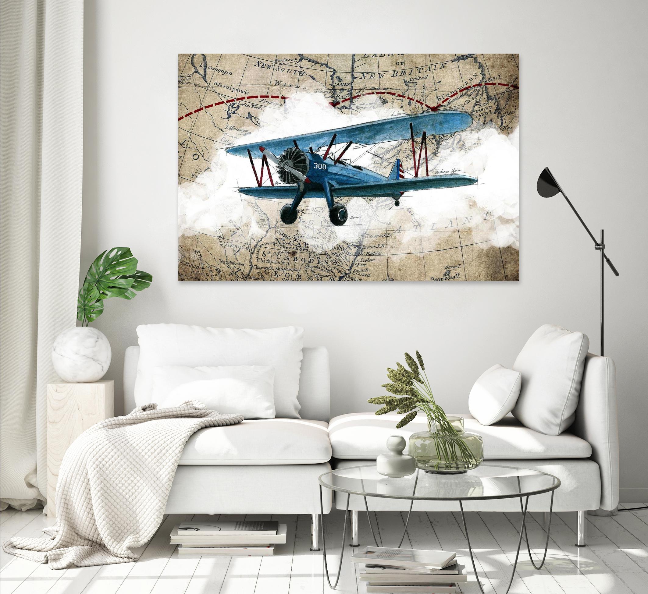 Biplane 1 by GraphINC Studio on GIANT ART - multicolor vintage
