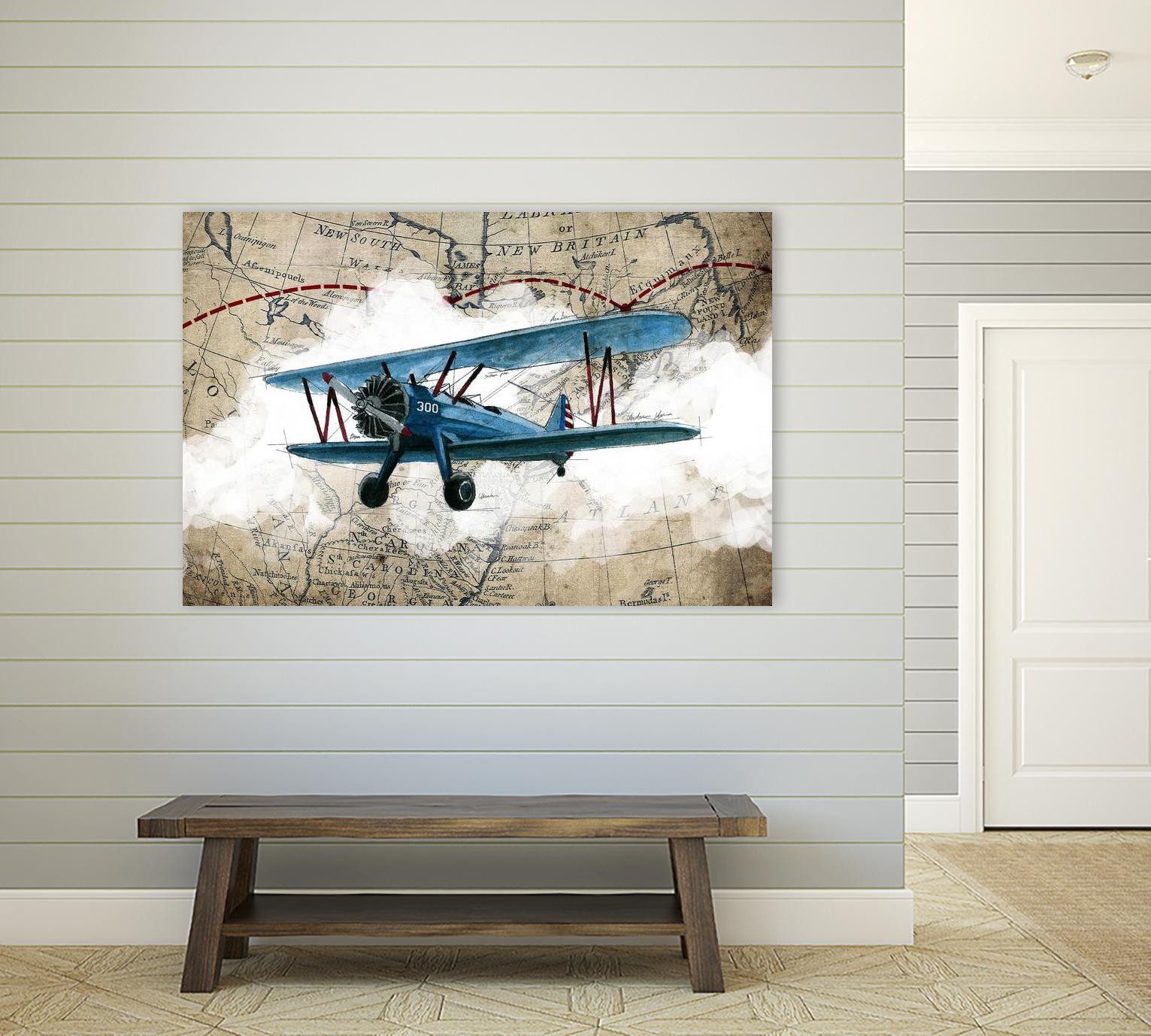 Biplane 1 by GraphINC Studio on GIANT ART - multicolor vintage