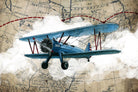 Biplane 1 by GraphINC Studio on GIANT ART - multicolor vintage