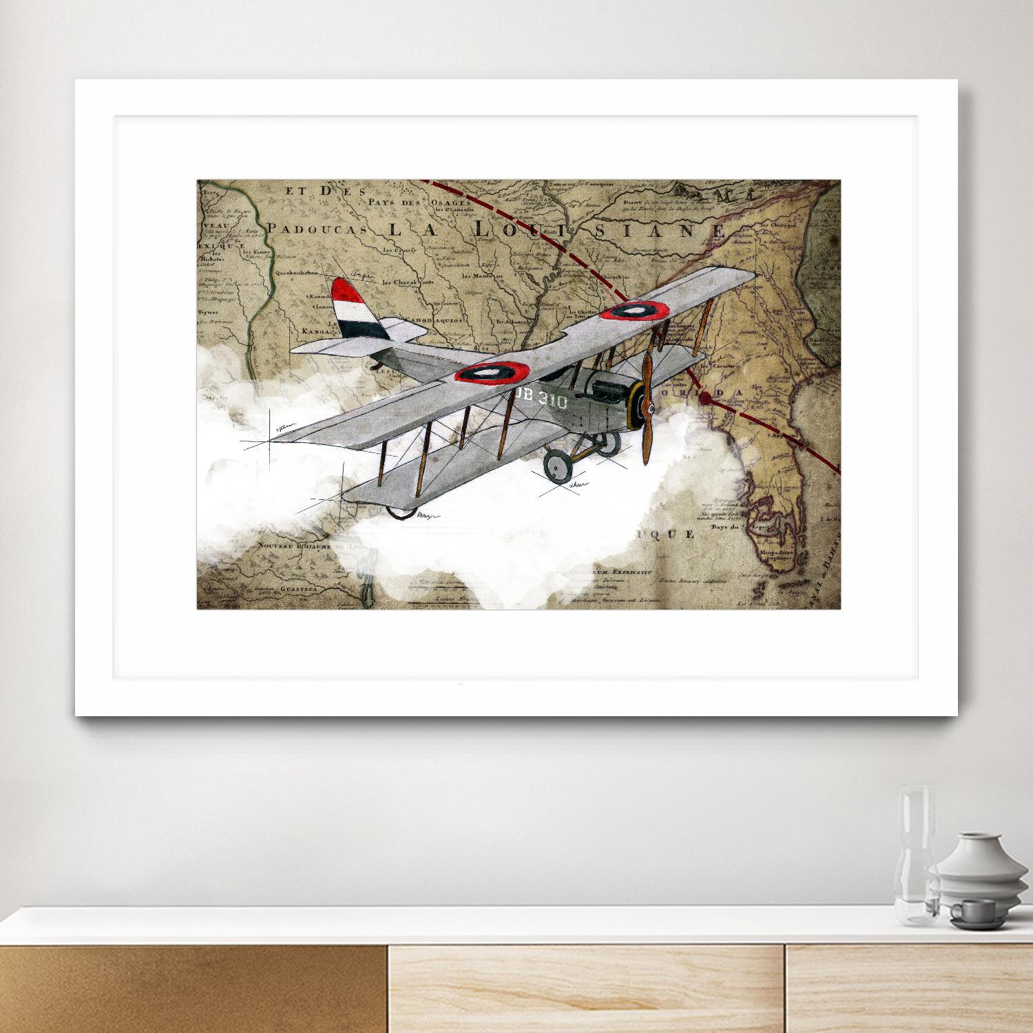 Biplane 4 by GraphINC Studio on GIANT ART - multicolor vintage