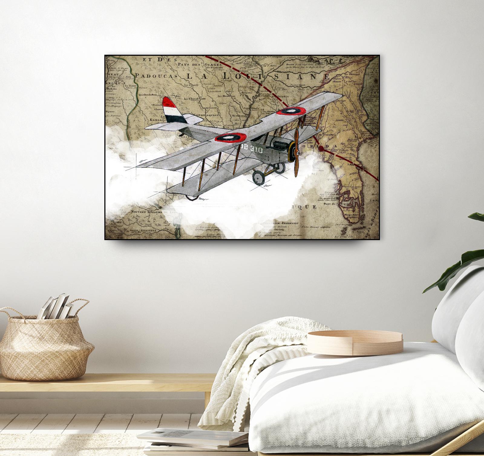 Biplane 4 by GraphINC Studio on GIANT ART - multicolor vintage