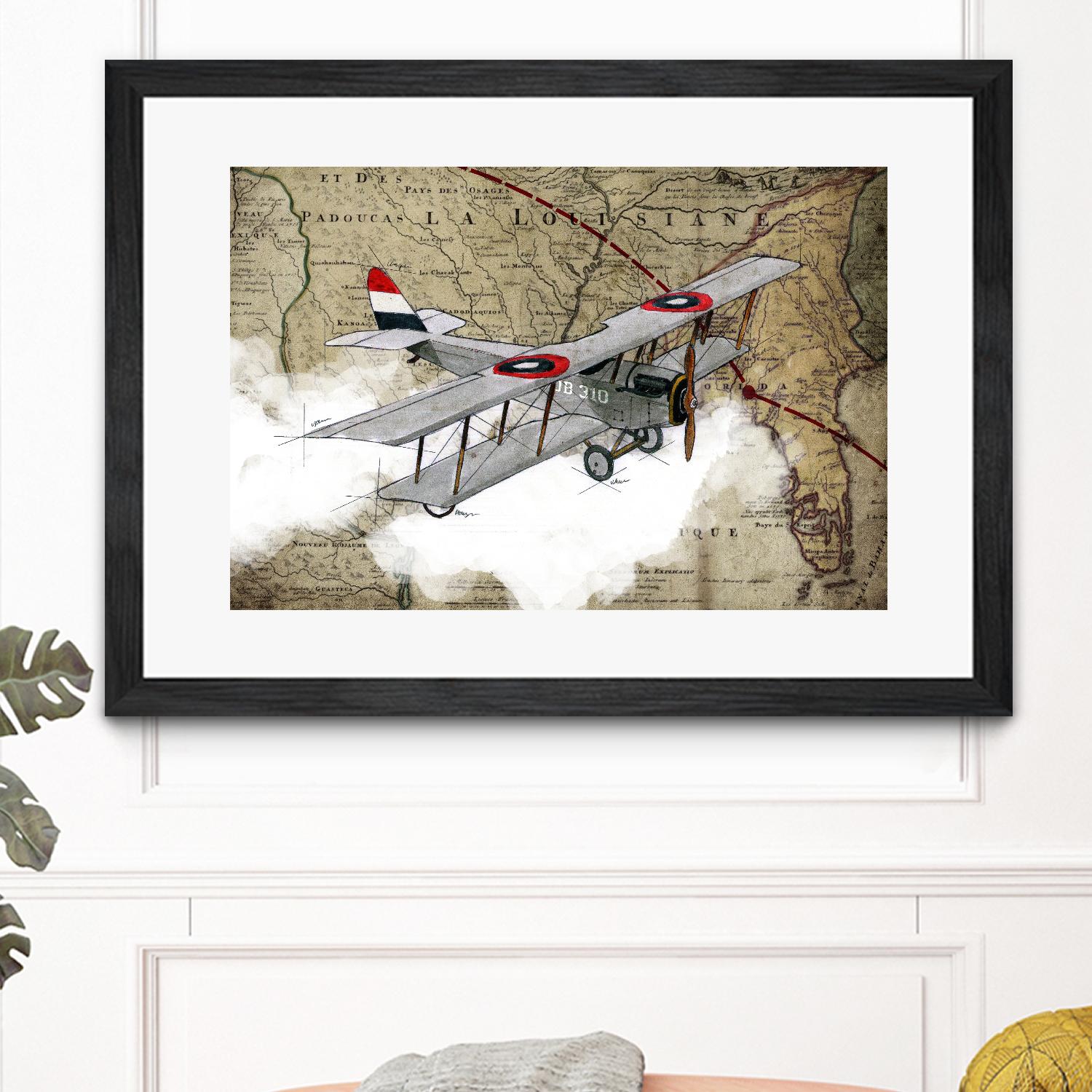 Biplane 4 by GraphINC Studio on GIANT ART - multicolor vintage