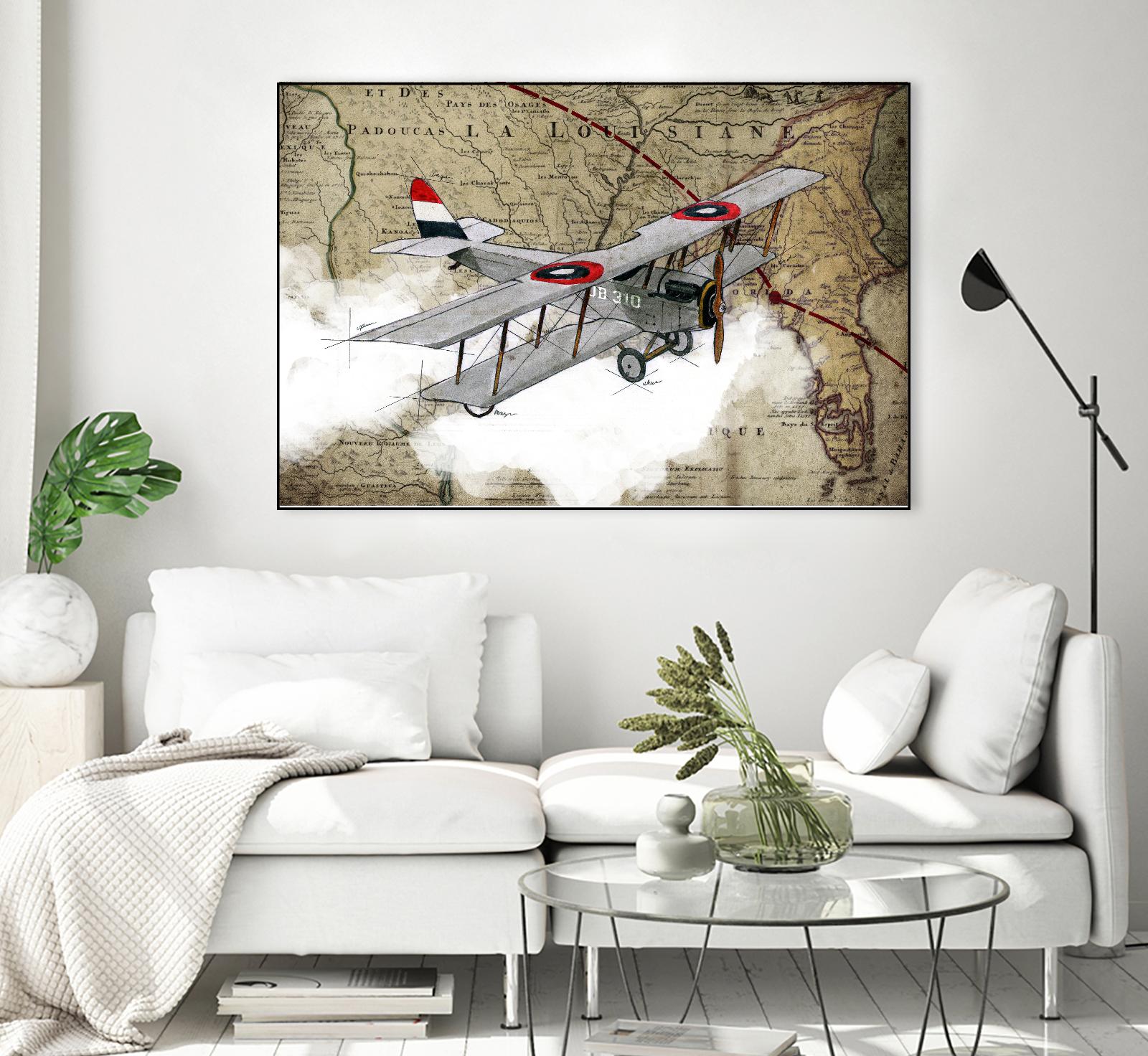 Biplane 4 by GraphINC Studio on GIANT ART - multicolor vintage